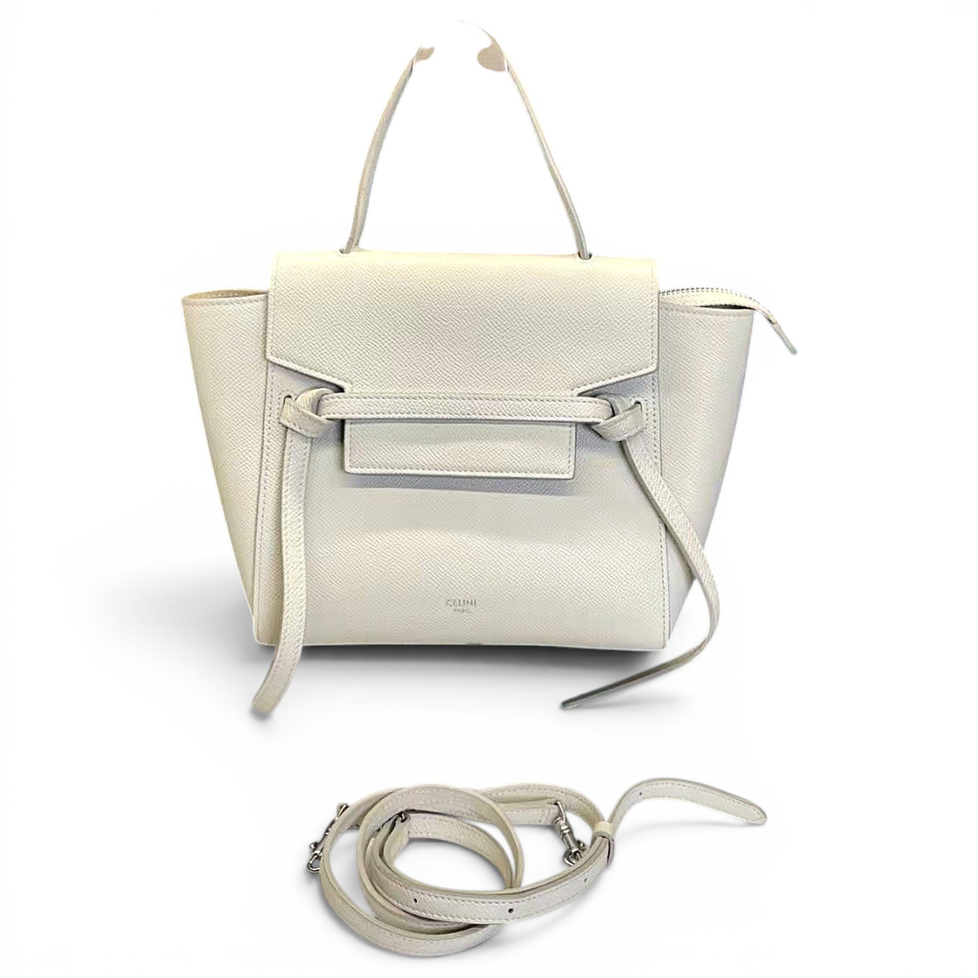 Belt leather handbag