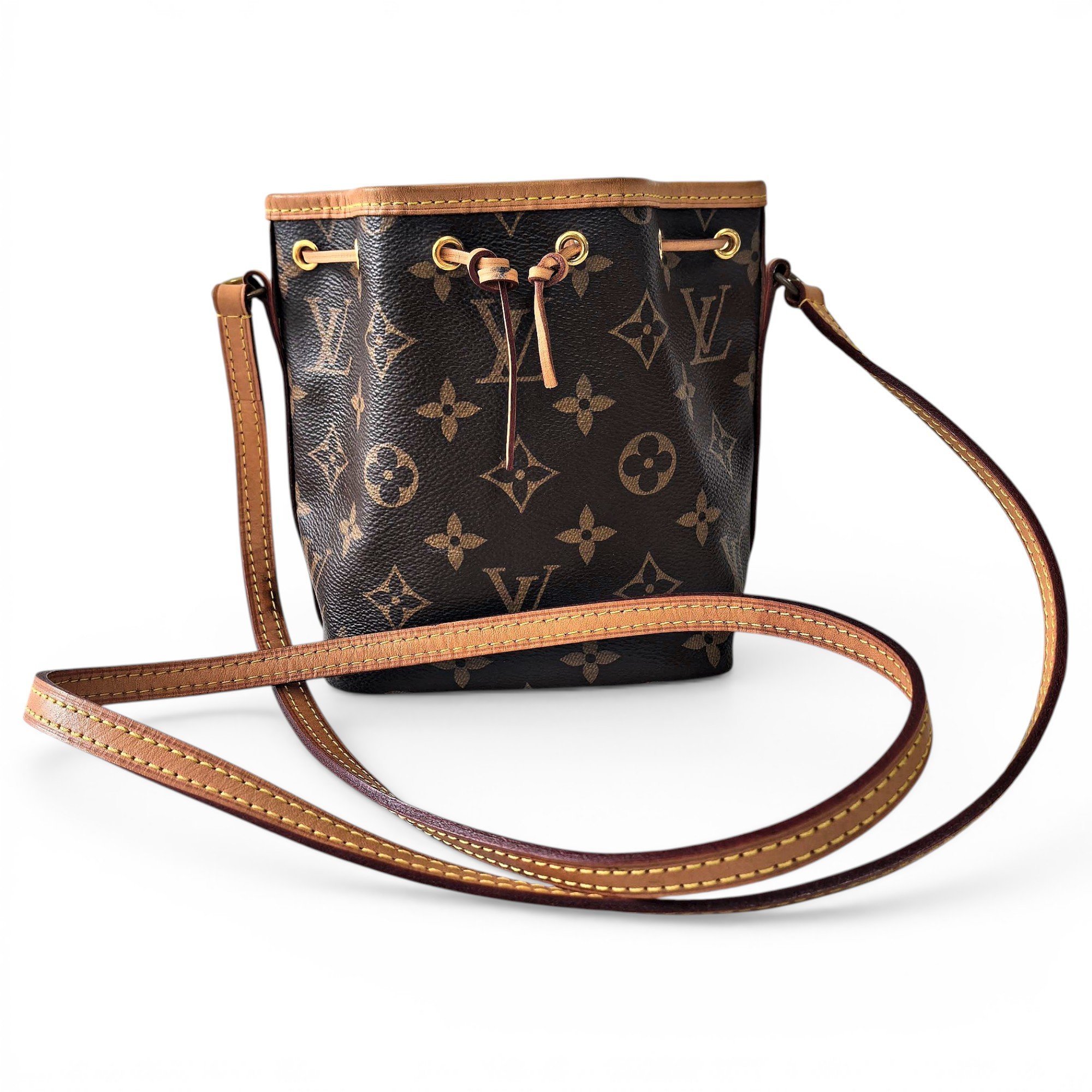 Nano Noé leather handbag