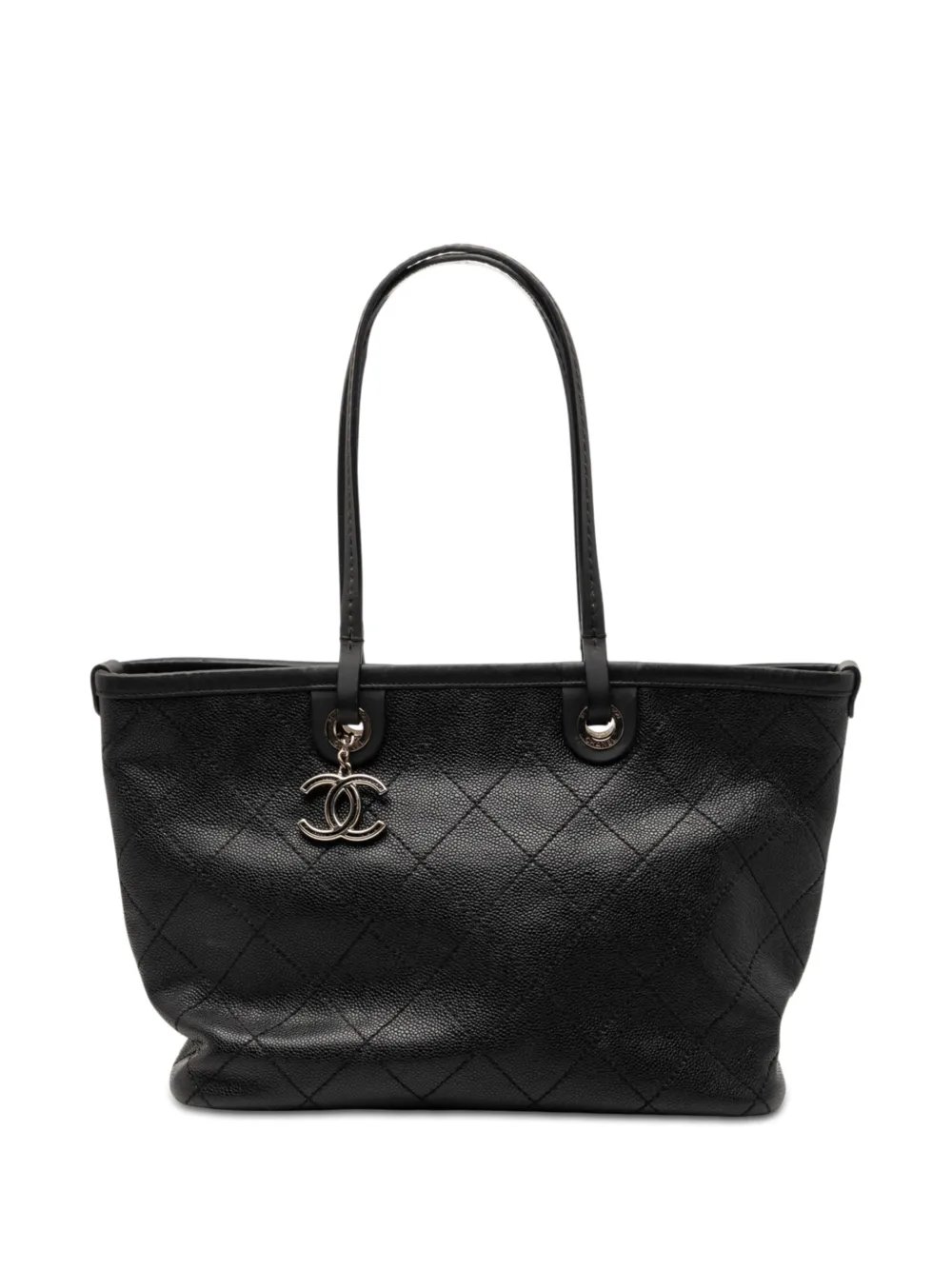 2014 CC Caviar Wild Stitch On the Road tote bag