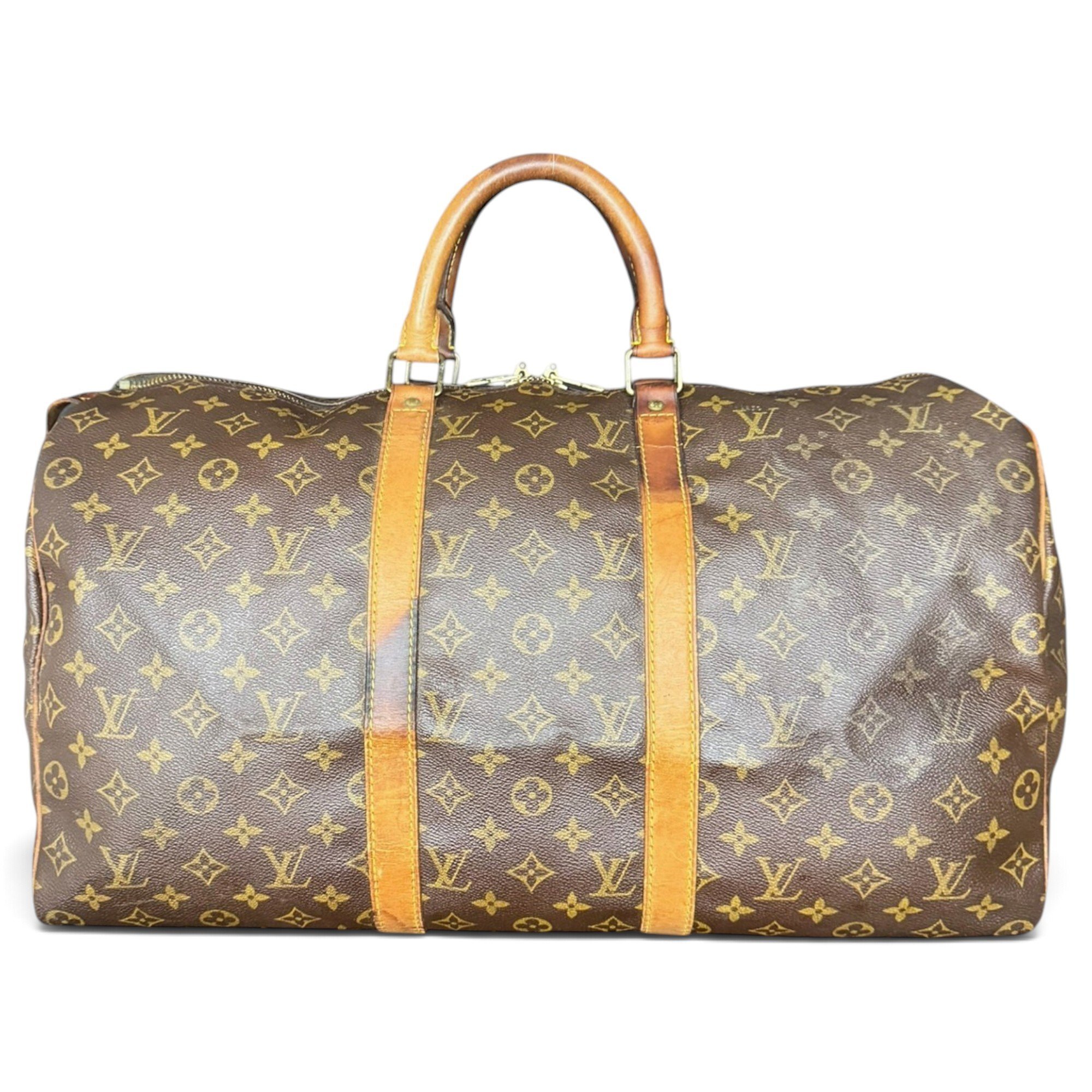 Keepall leather travel bag
