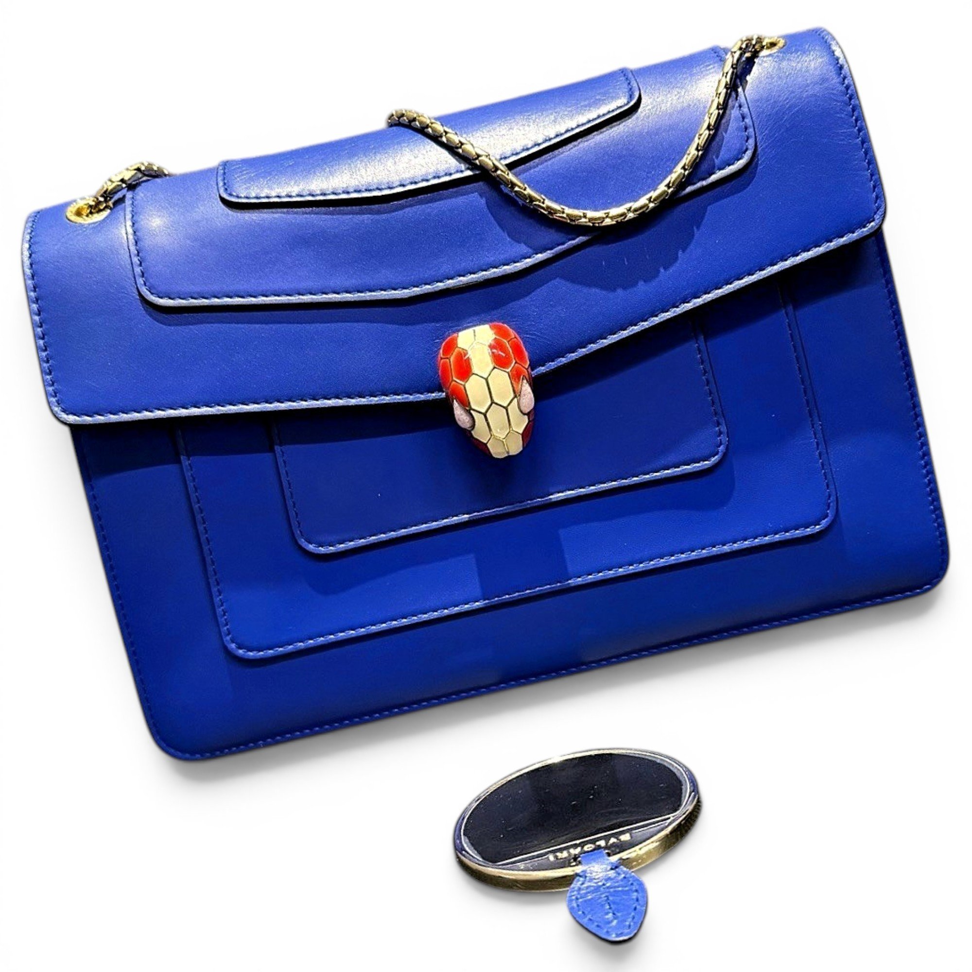 Serpenti leather handbag