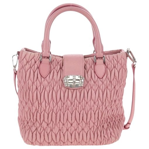 Miu Crystal leather handbag