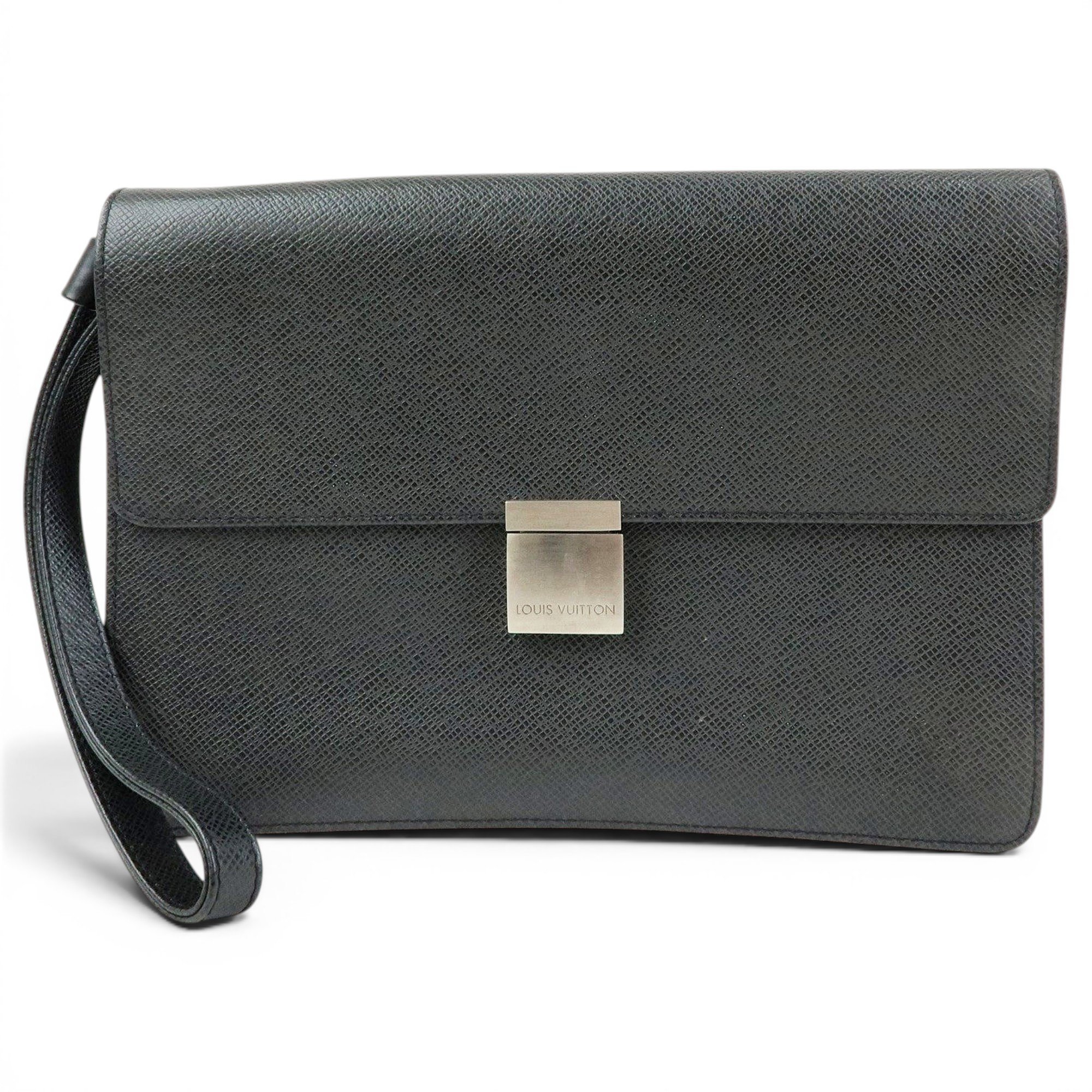 Leather clutch bag