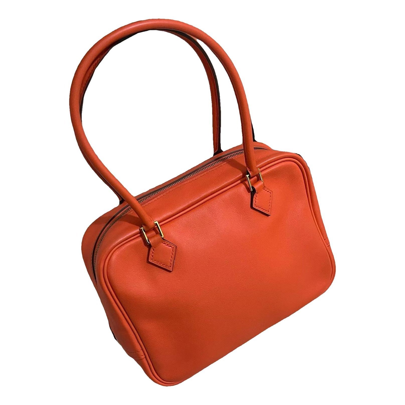 Plume leather handbag