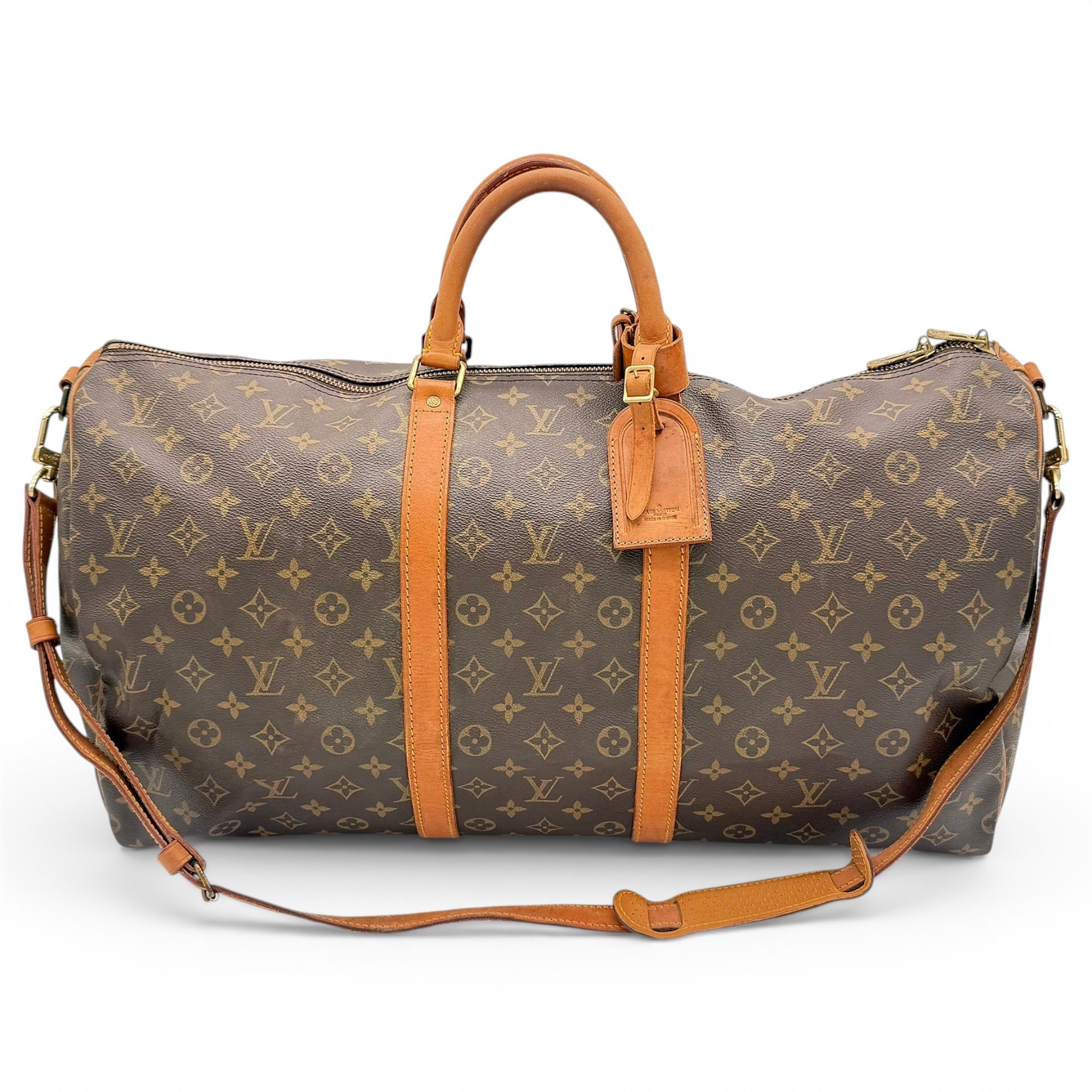 Keepall leather travel bag