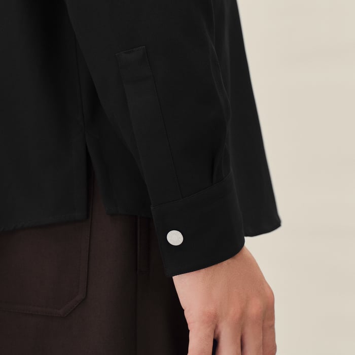 Noir Boxy Fit Overshirt