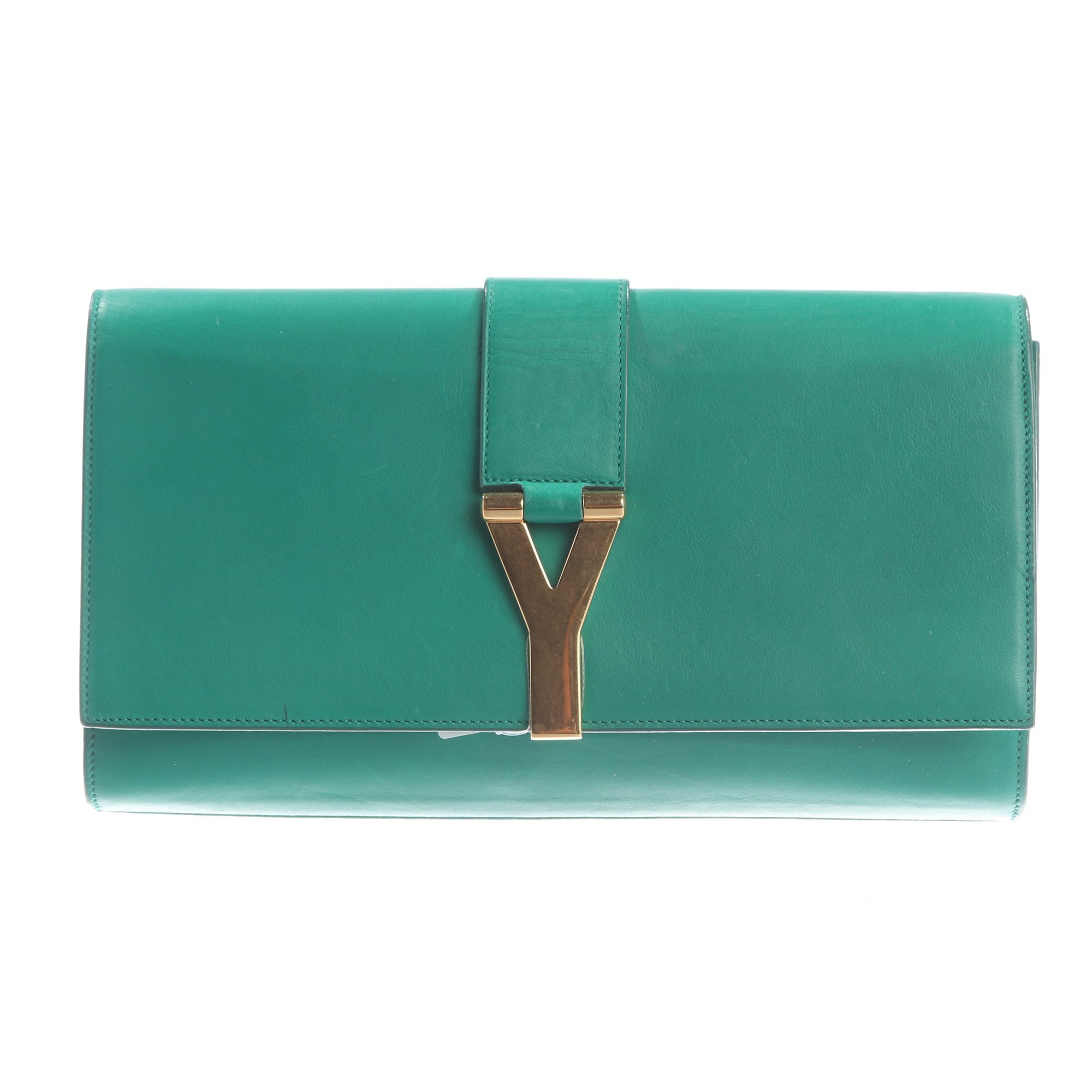 Leather clutch bag