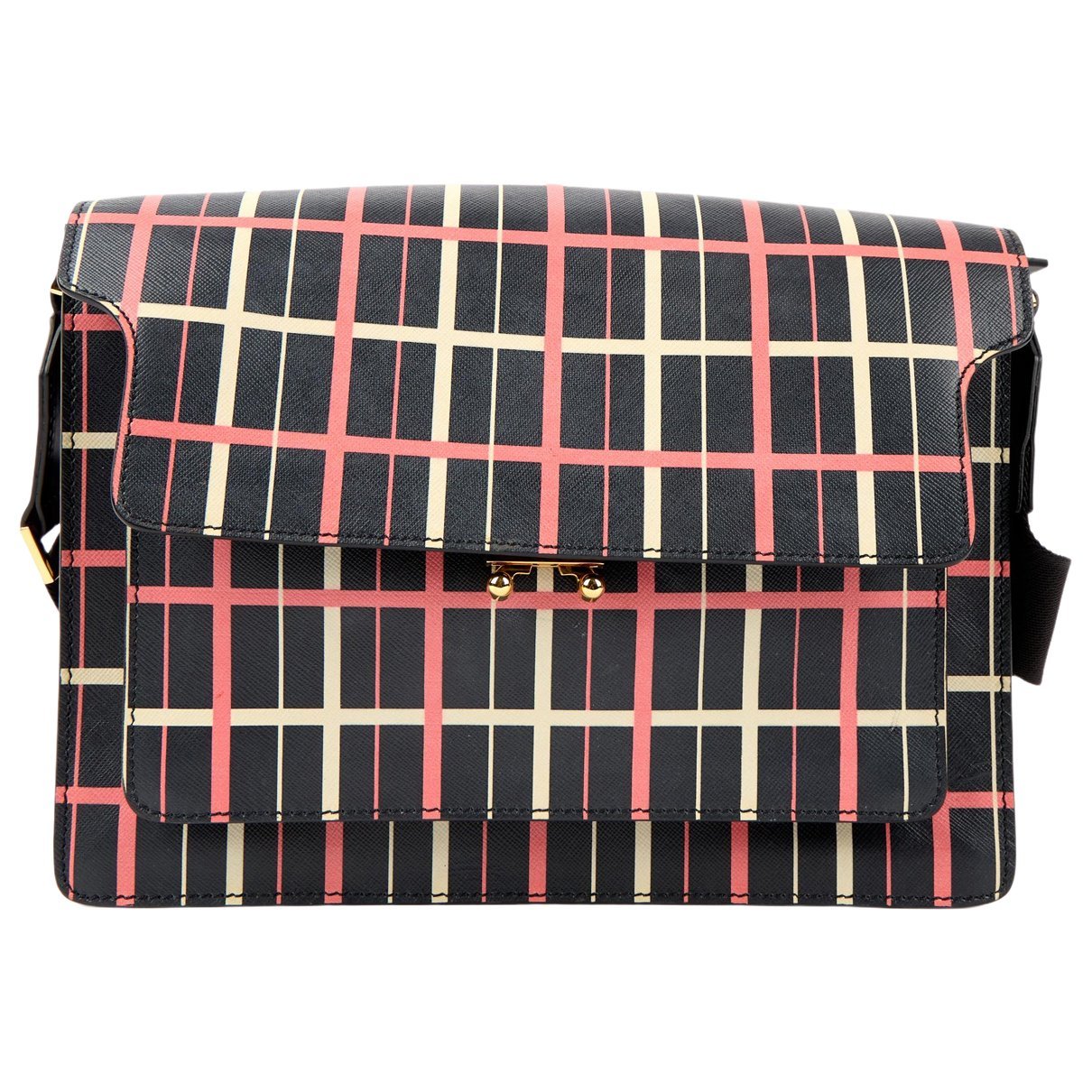 Trunk leather crossbody bag