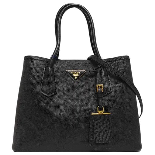 Double leather crossbody bag