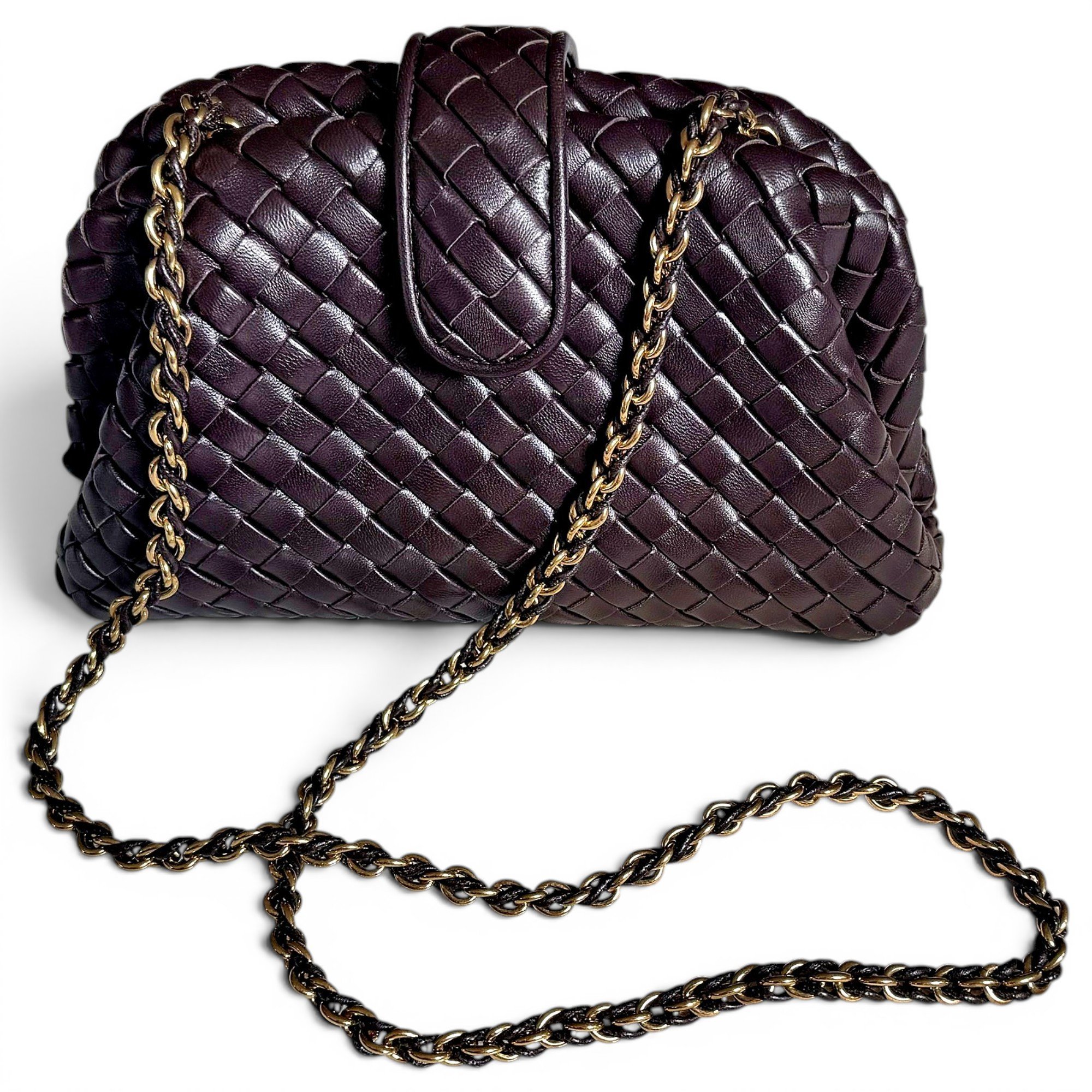 Chain Pouch leather handbag