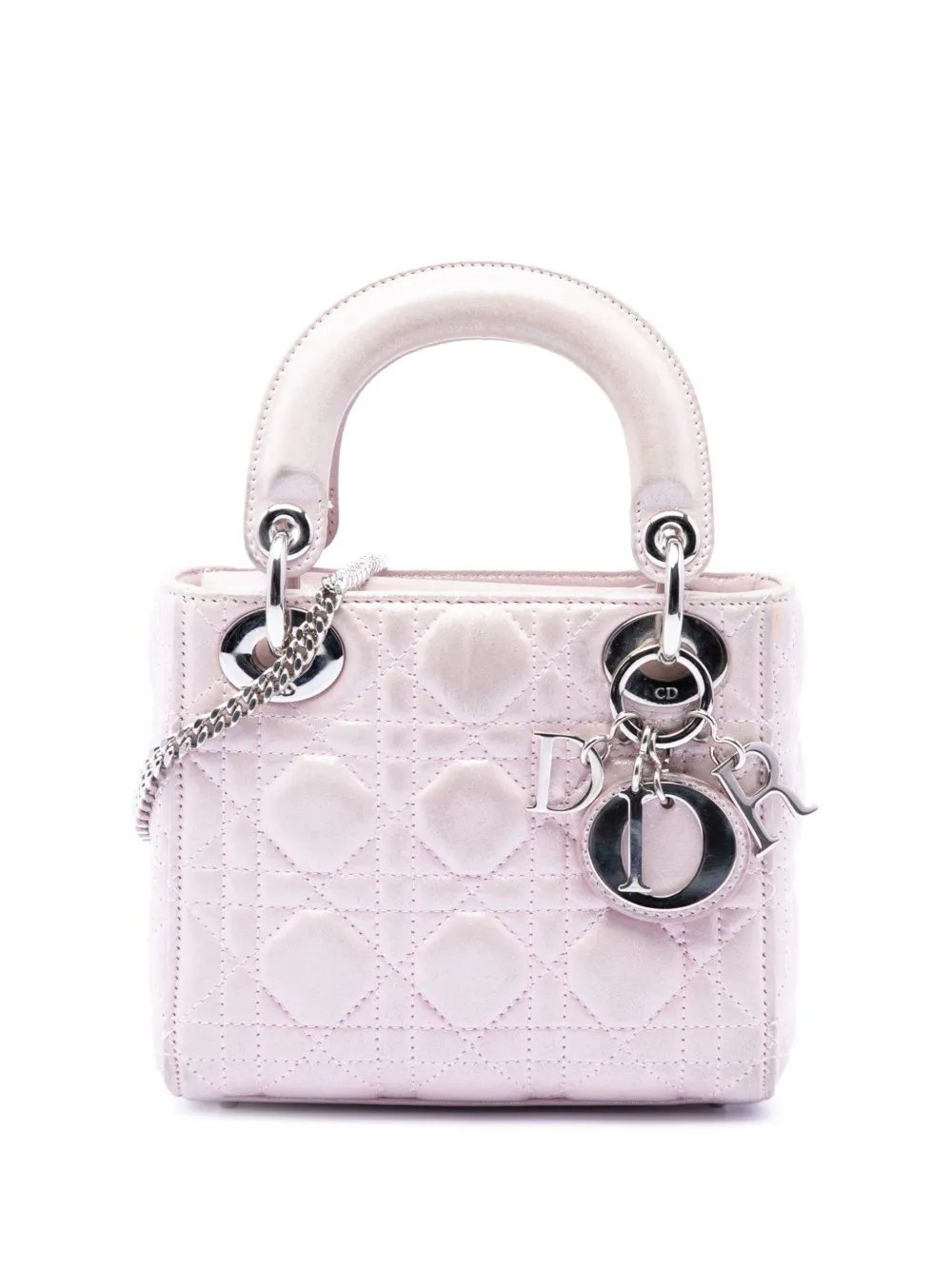 2015 Mini Iridescent Lambskin Cannage Lady Dior satchel