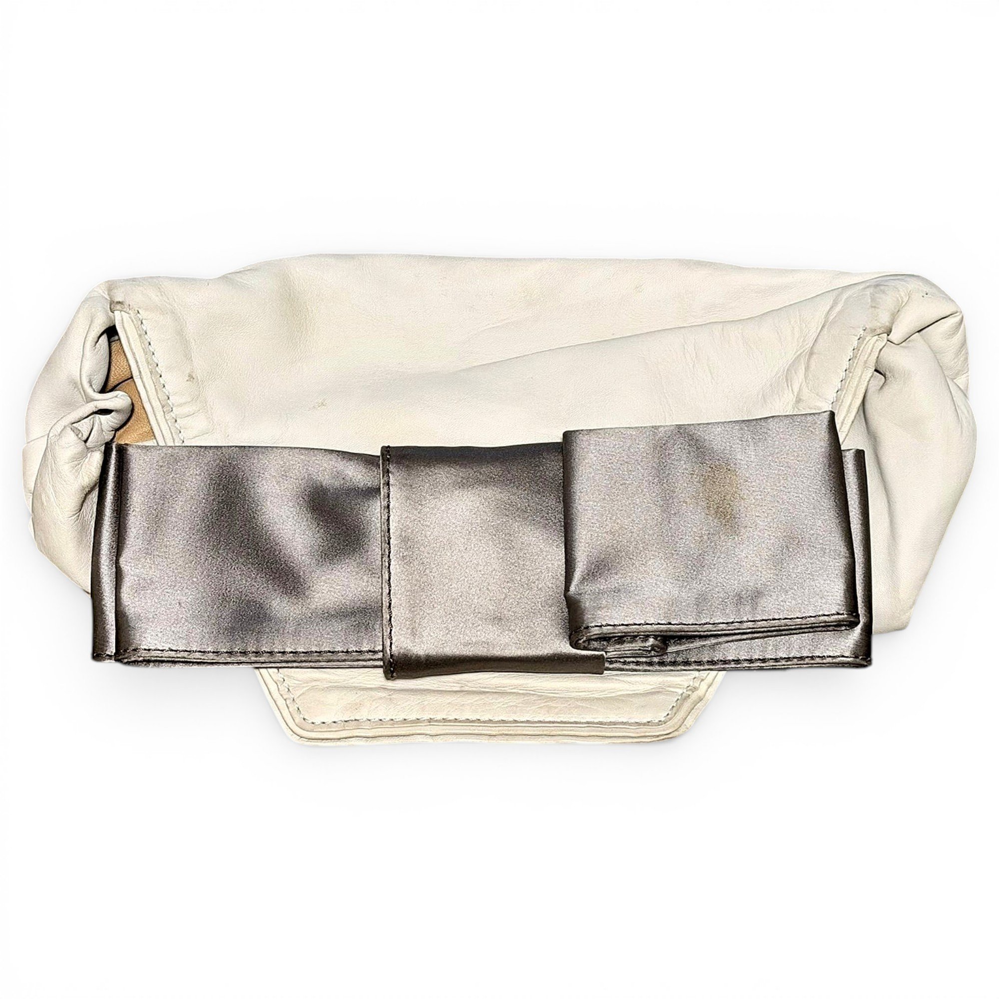 Leather clutch bag