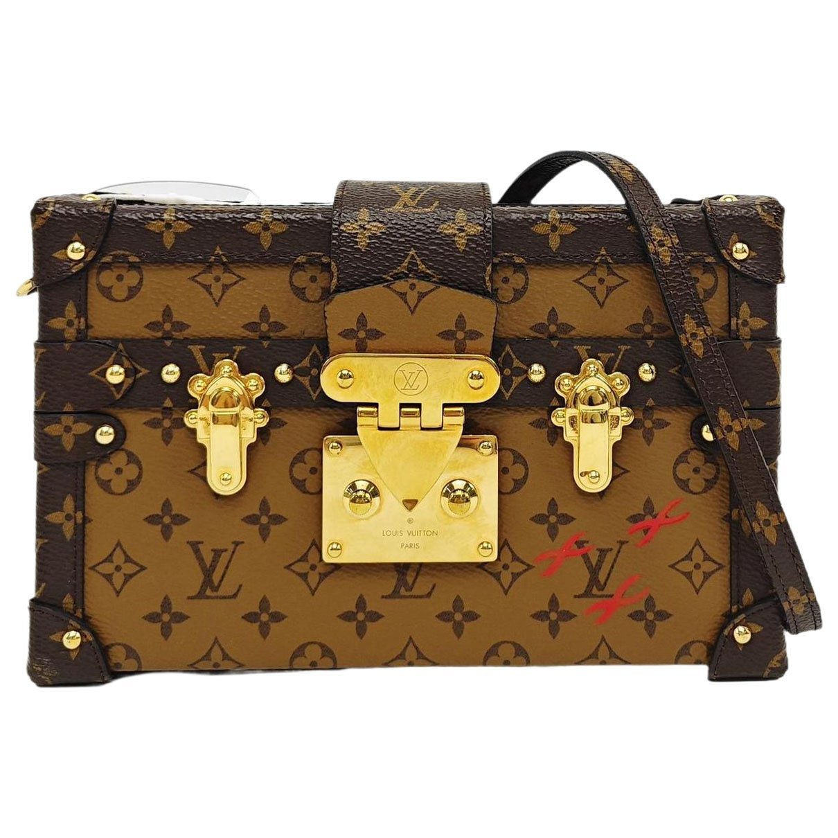 Petite Malle leather crossbody bag