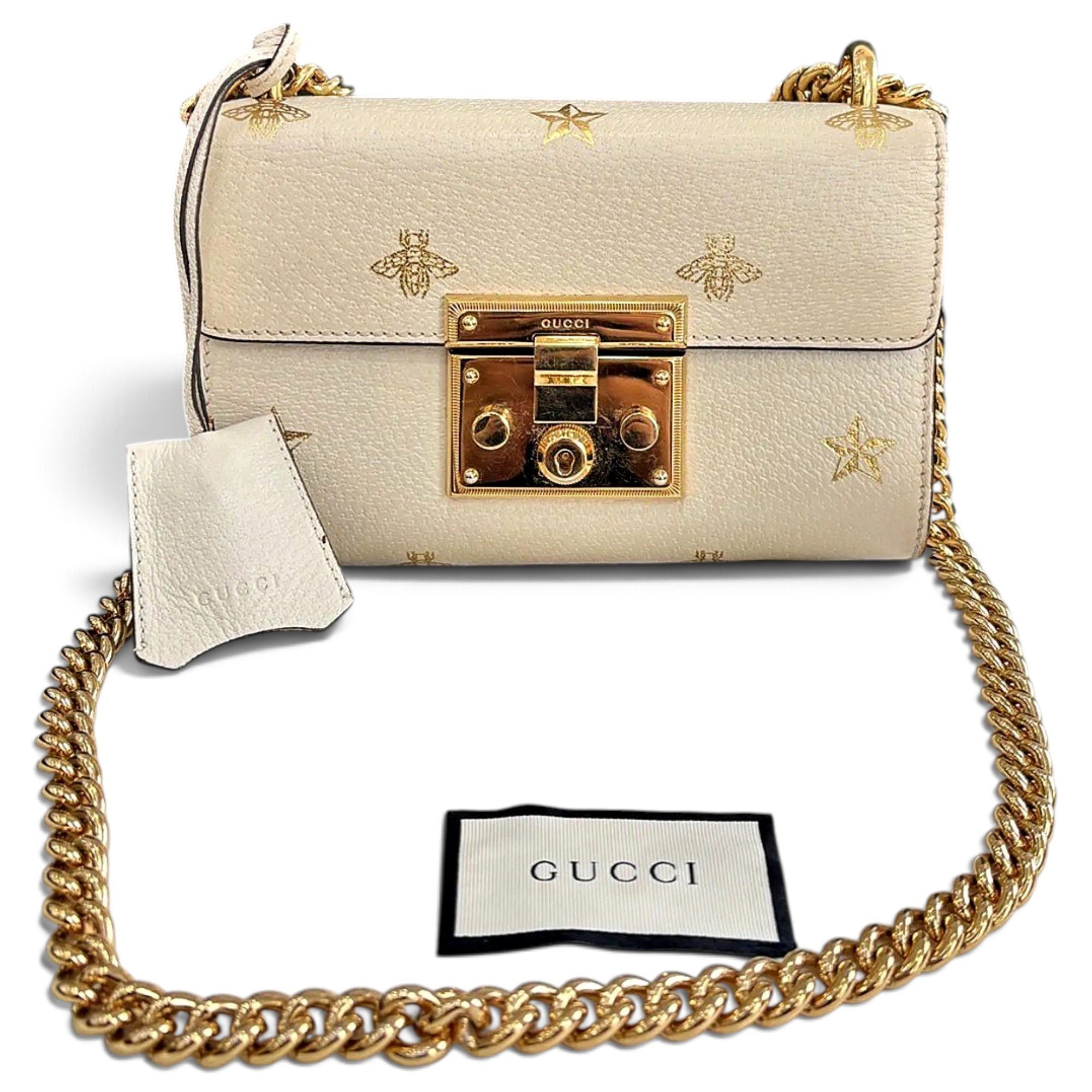 Padlock leather crossbody bag