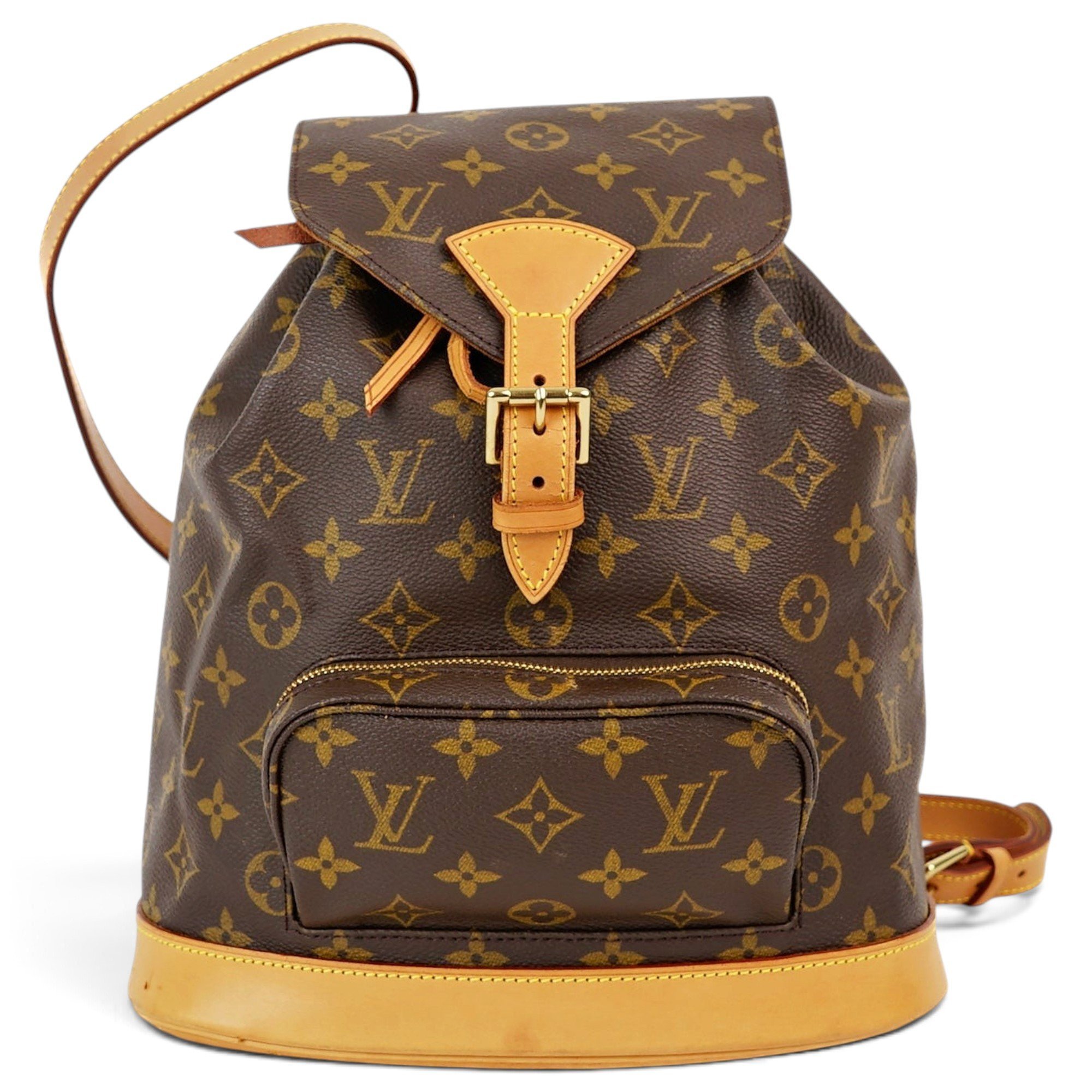 Montsouris Vintage leather backpack