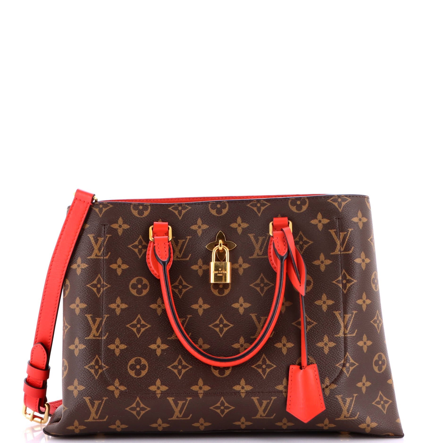 Flower Tote Monogram Canvas with Leather