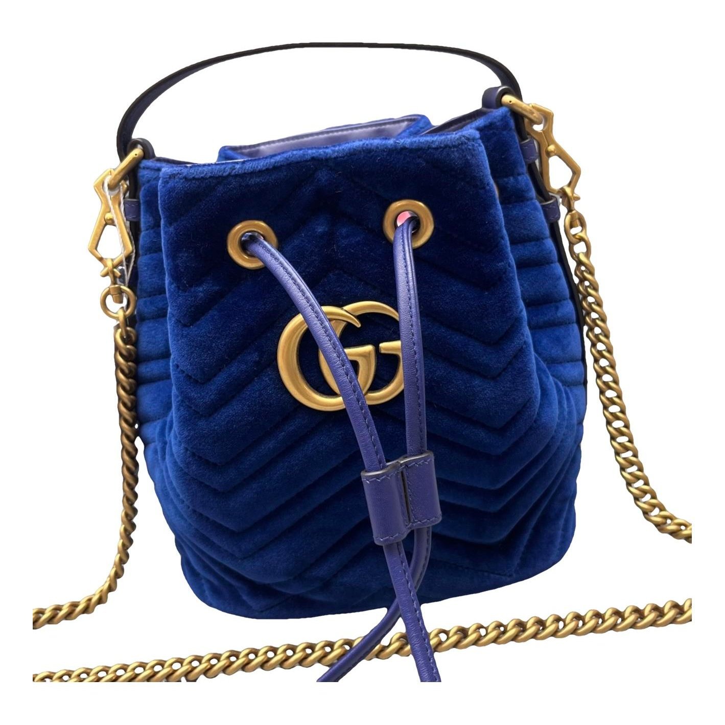 GG Marmont Bucket velvet handbag