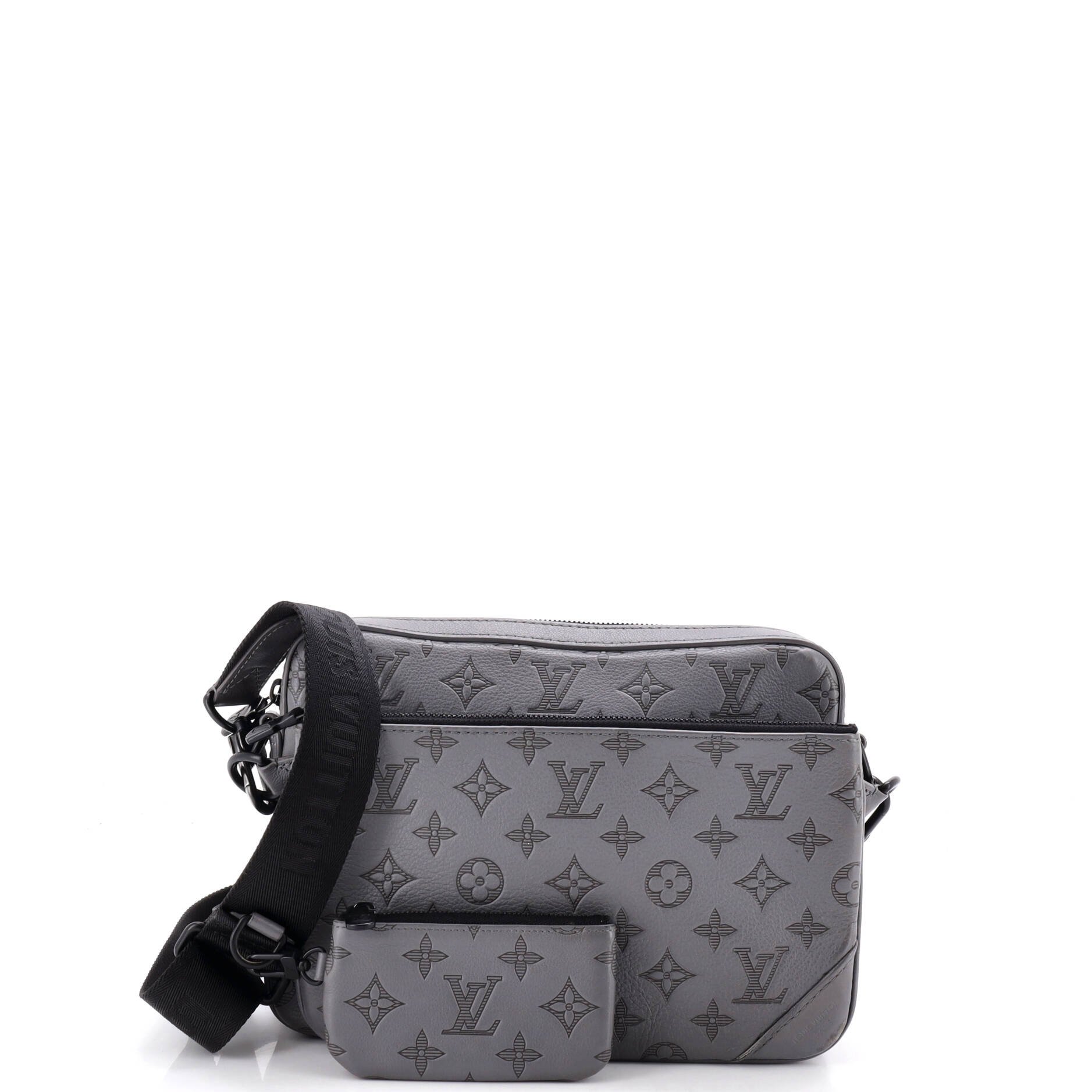 Trio Messenger Bag Monogram Shadow Leather