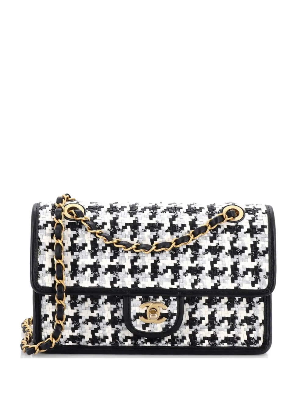 Classic Single Flap Bag Woven Lambskin and Viscose Small shoulder bag