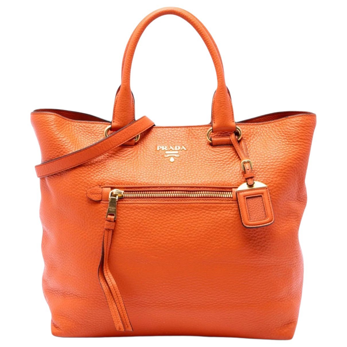 Prada Pocket leather tote
