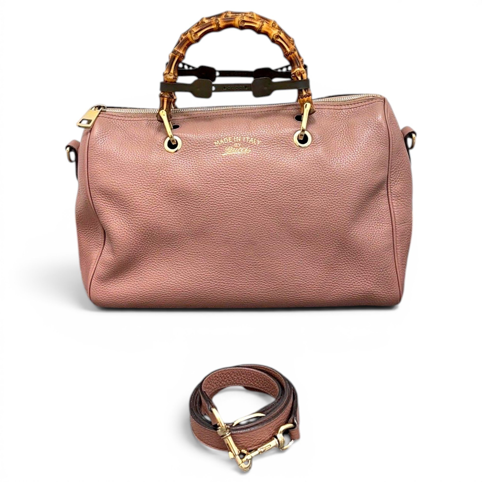 Bamboo leather handbag