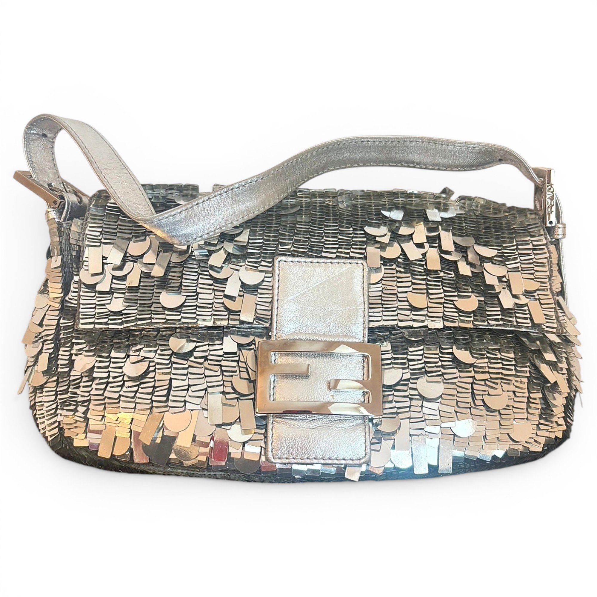 Baguette glitter handbag