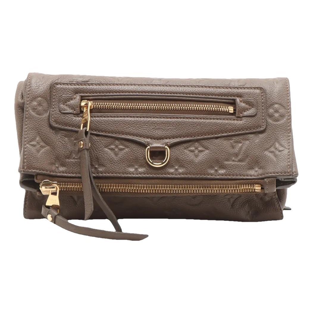 Leather clutch bag