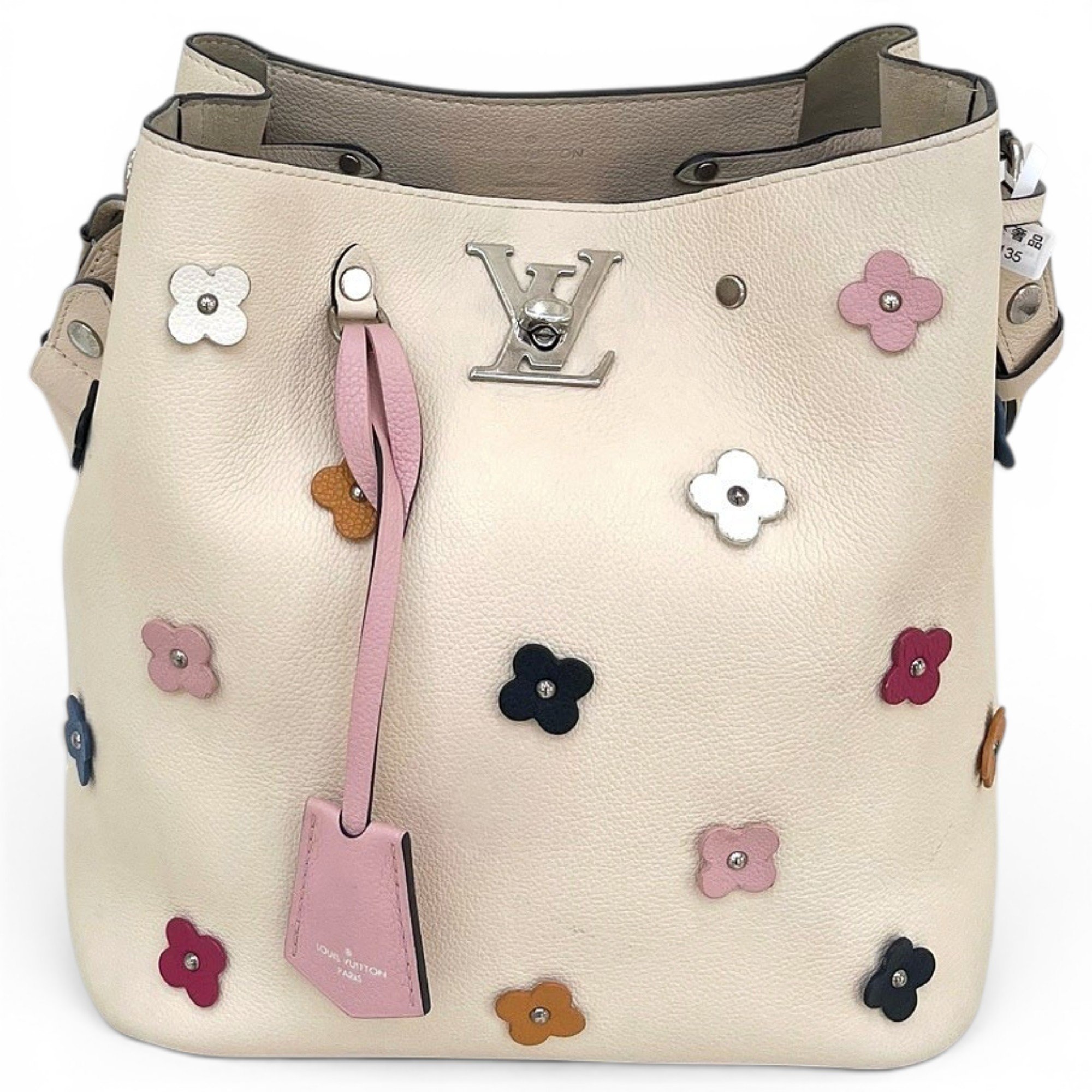 Lockme Bucket leather handbag
