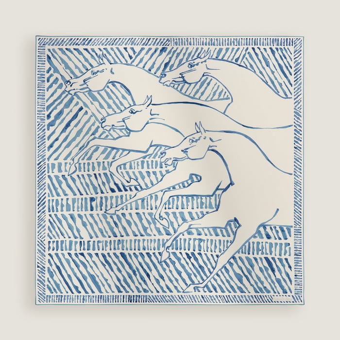 Au Triple Galop Double Face Scarf 90