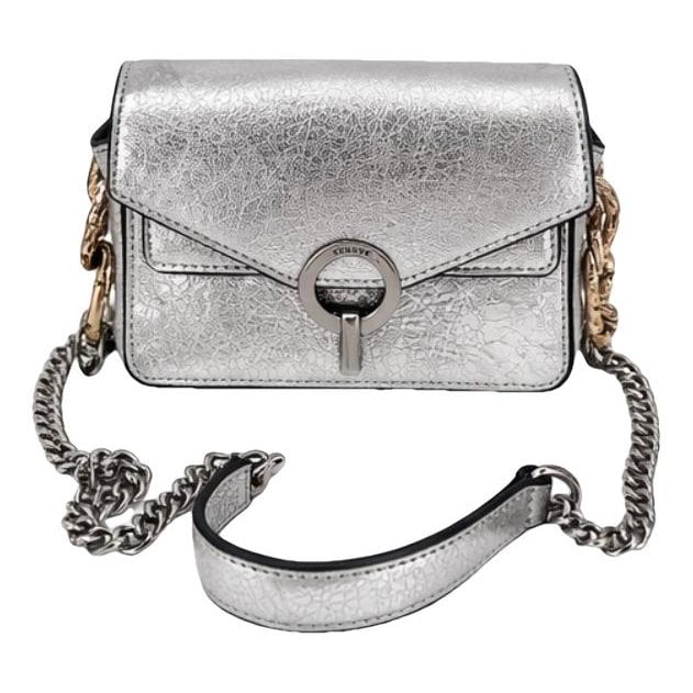 Sandro Yza patent leather crossbody bag