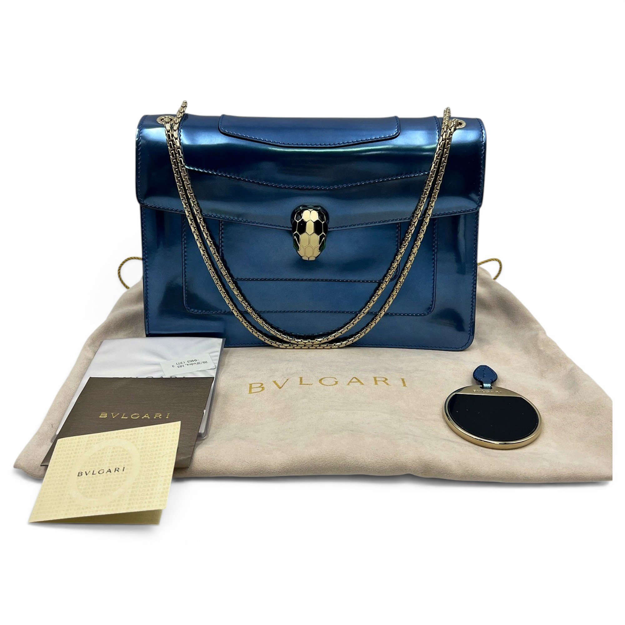 Serpenti leather handbag