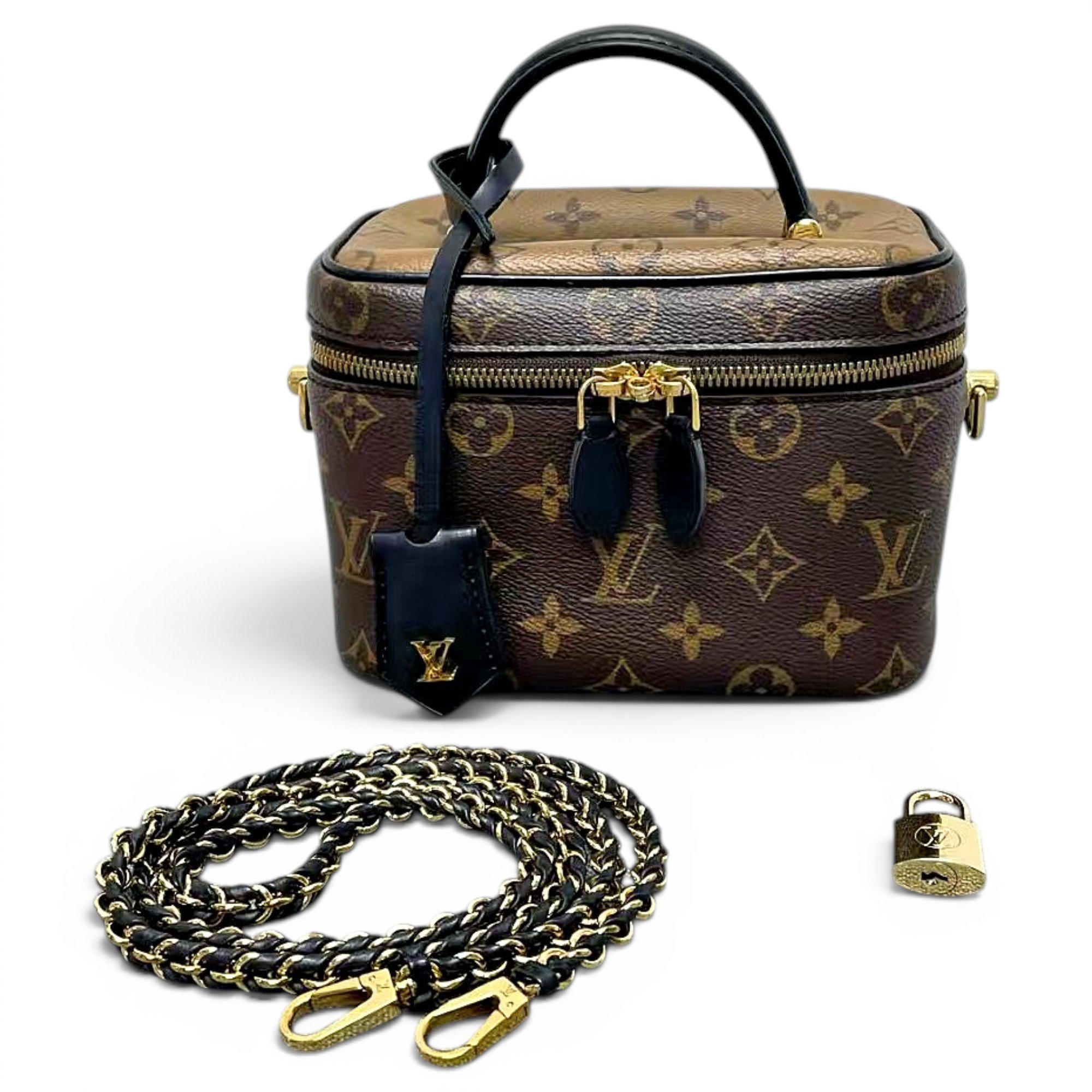 Vanity leather handbag