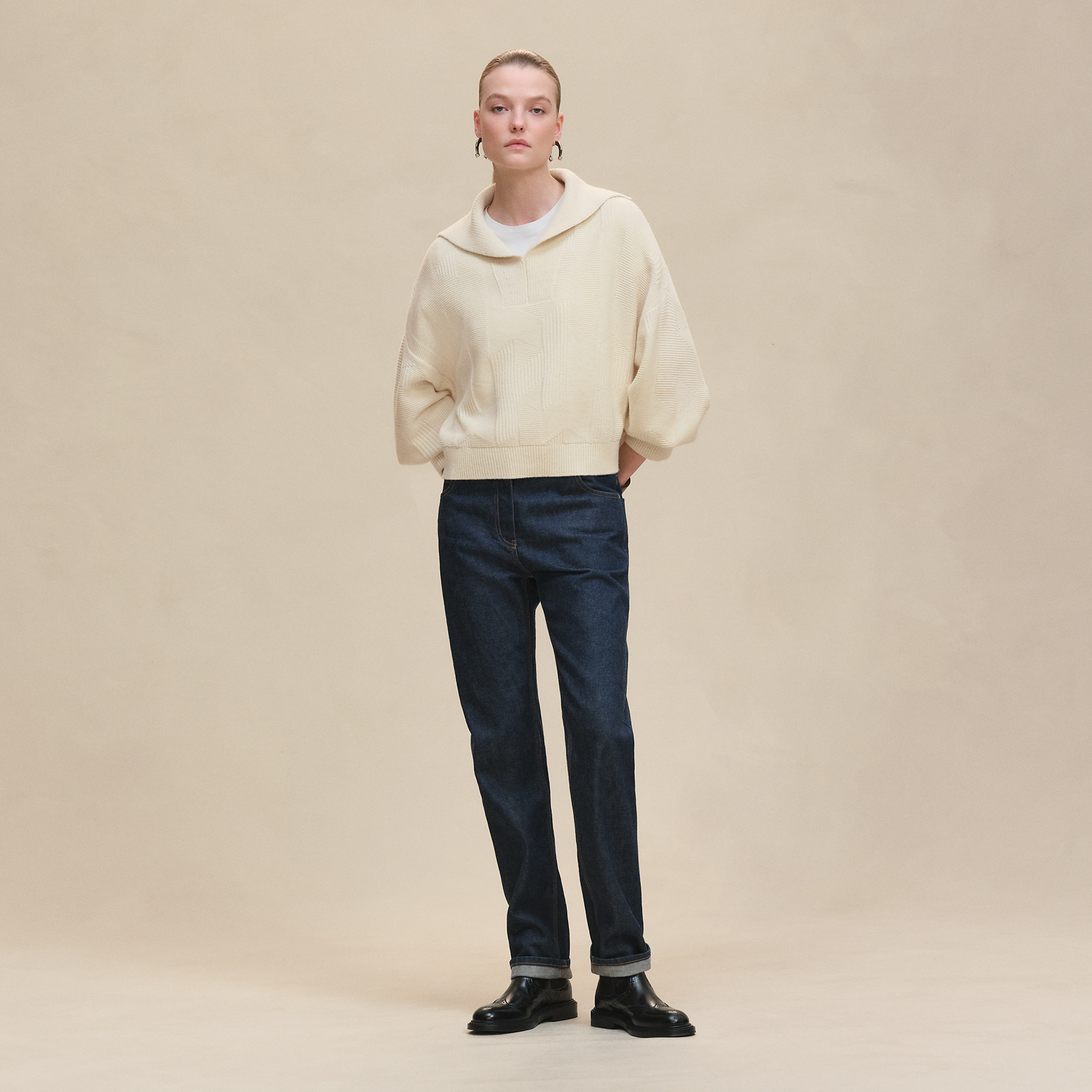 "H" long-sleeve sweater