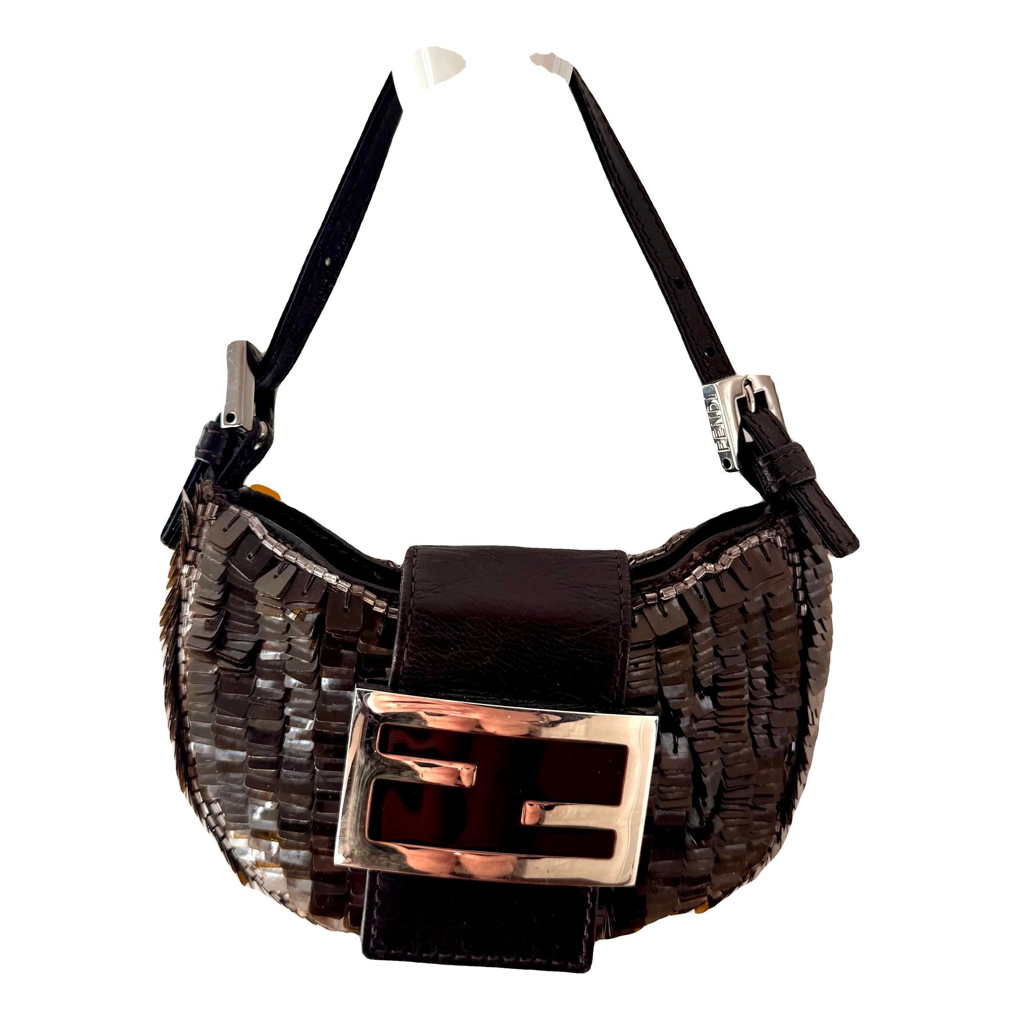 Baguette glitter handbag