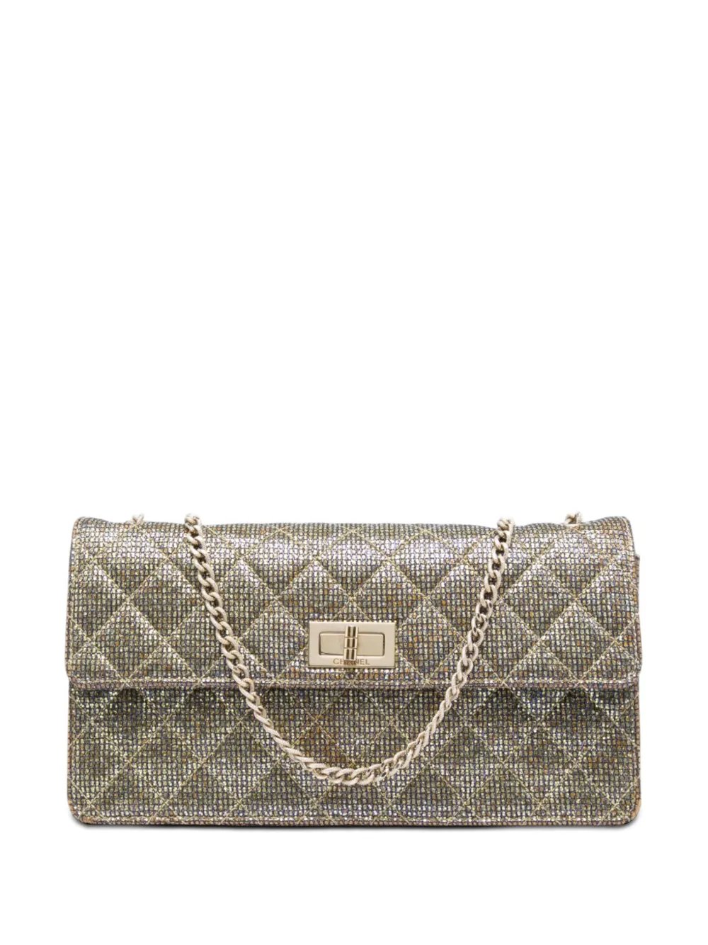 2010-2011 Quilted Glitter Canvas Reissue 2.55 Flap shoulder bag