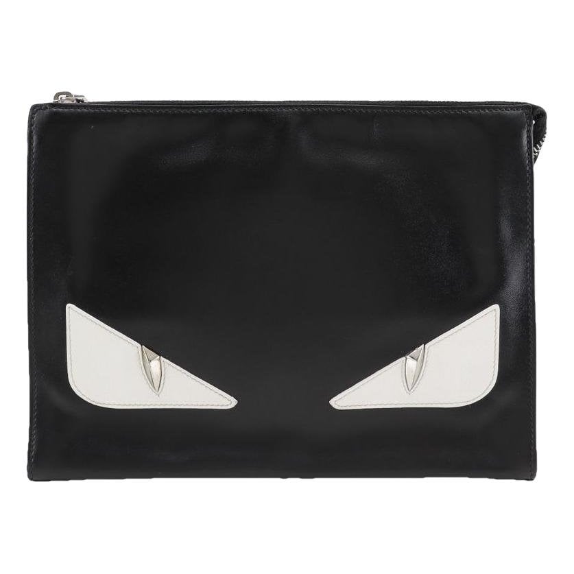 Leather clutch bag