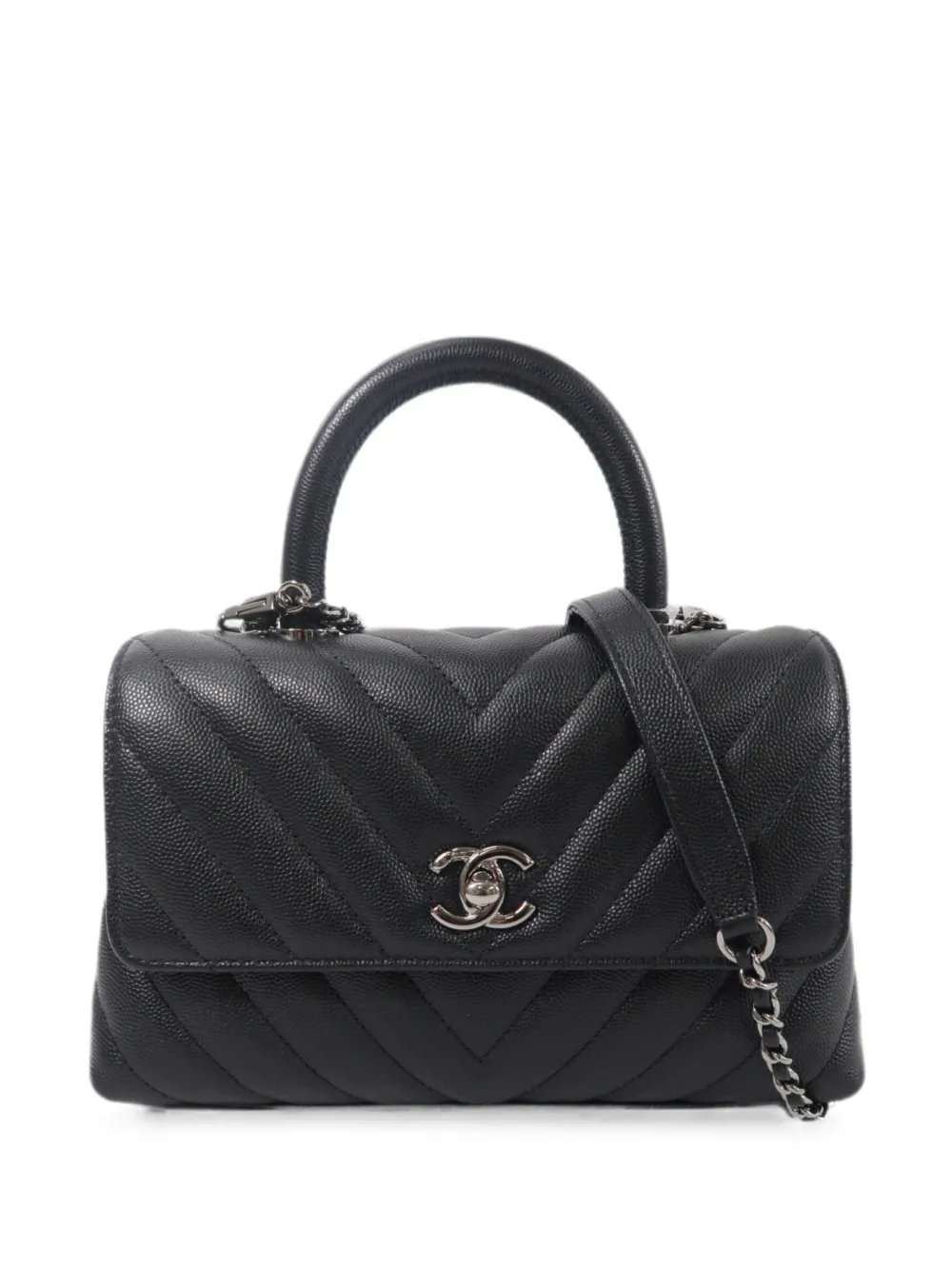 small Coco Handle chevron-quilted tote bag