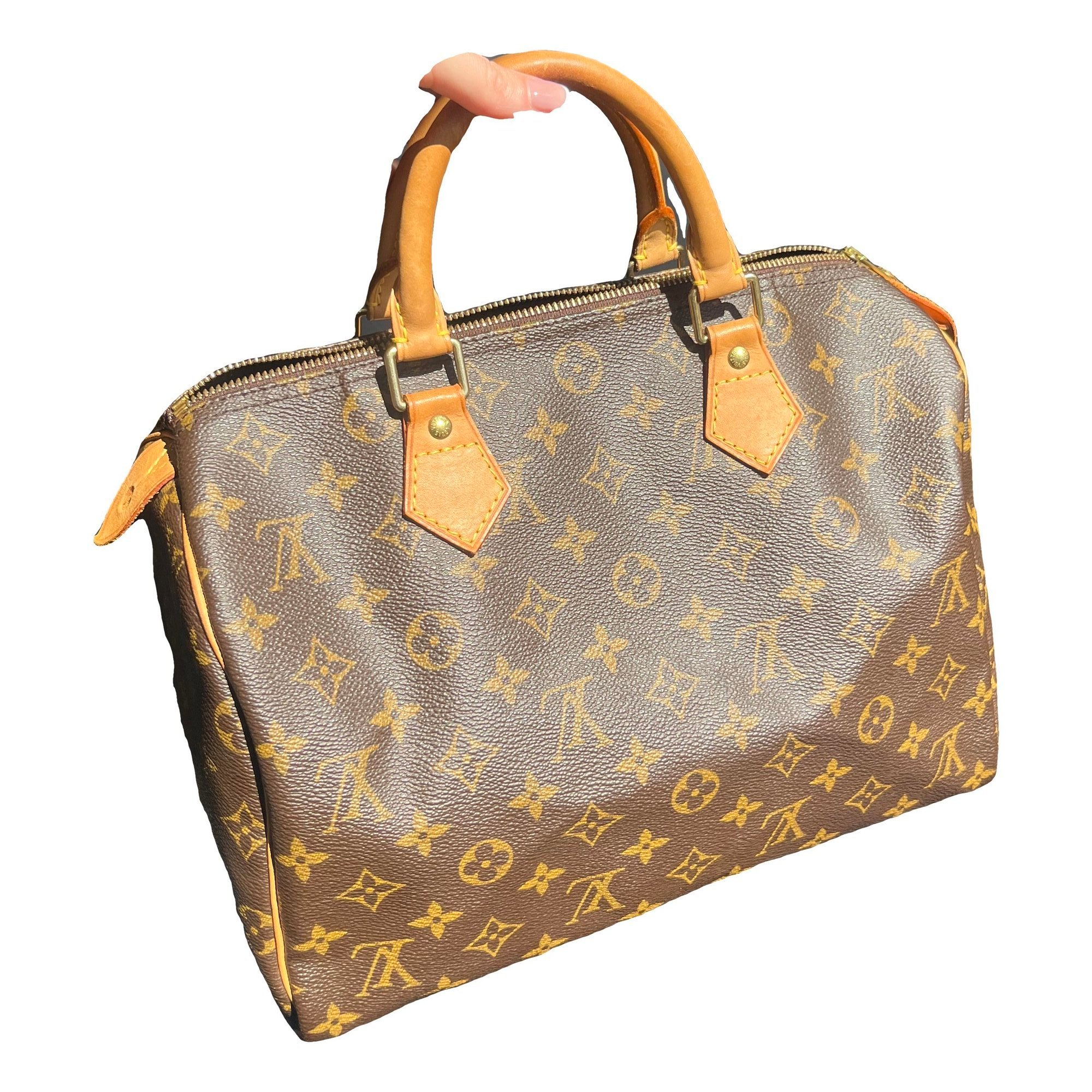 Speedy leather handbag