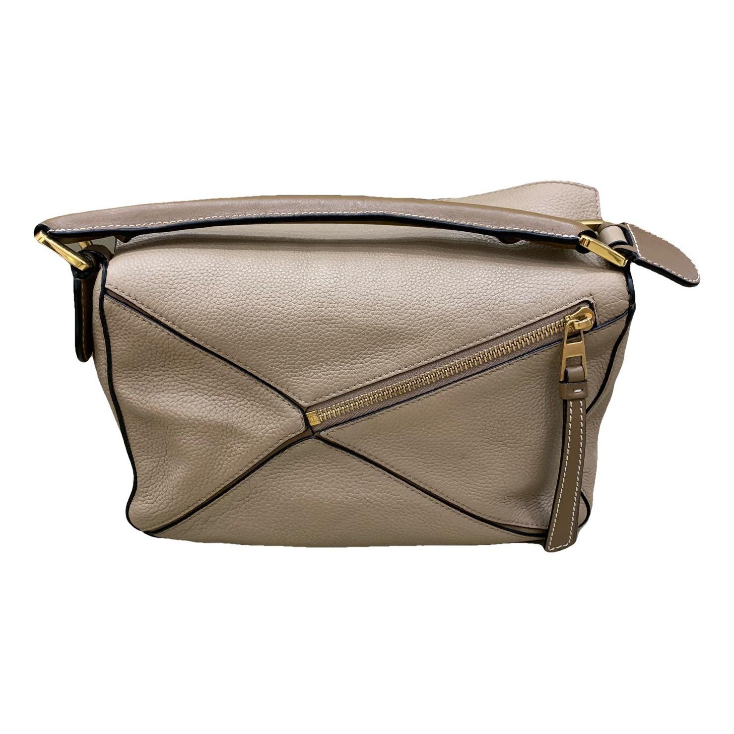 Puzzle leather handbag