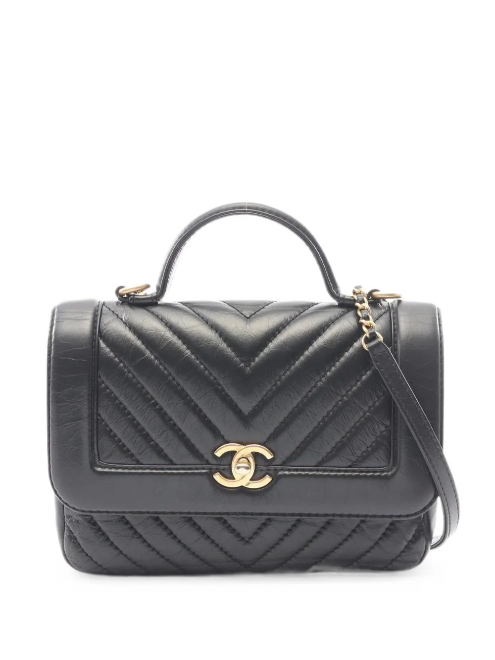 Mademoiselle V-stitch shoulder bag