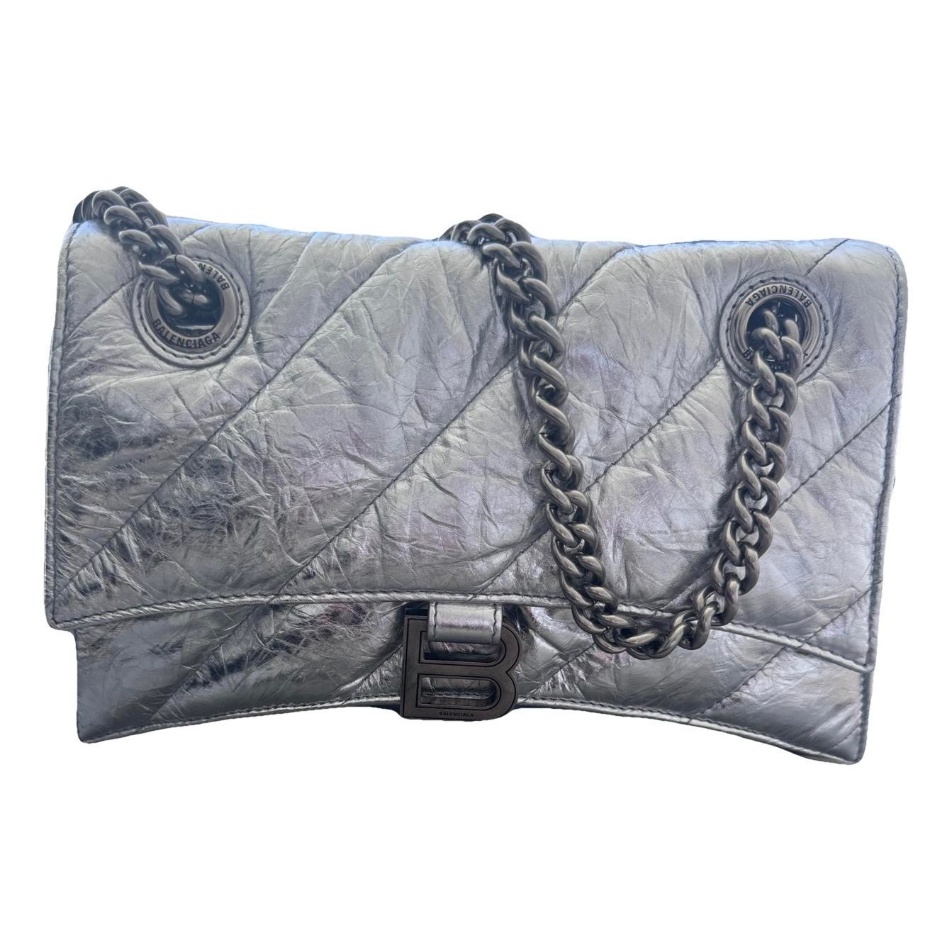 Hourglass leather handbag