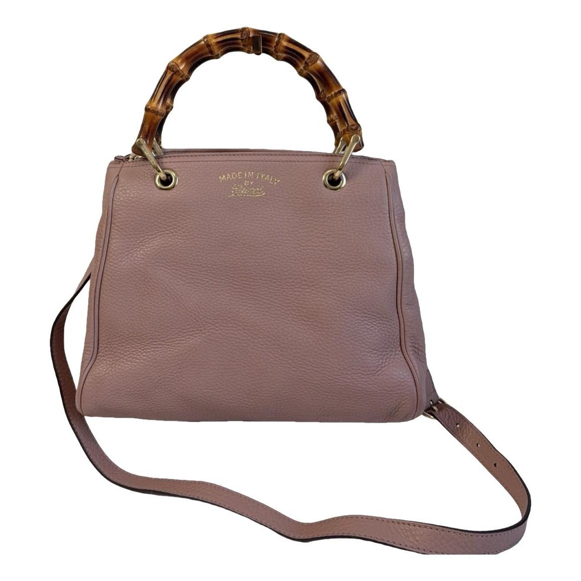 Bamboo Shopper leather handbag