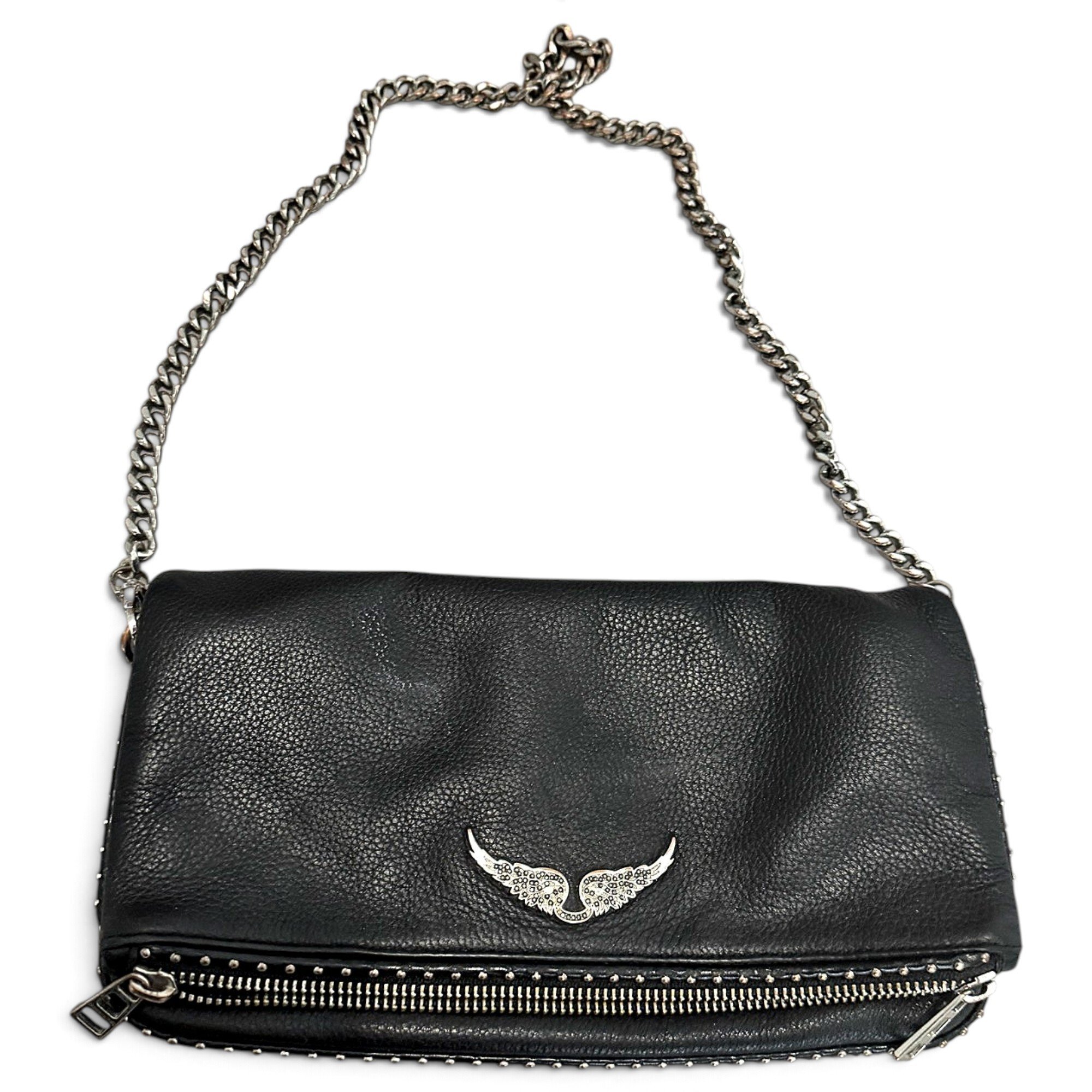 Rock leather crossbody bag