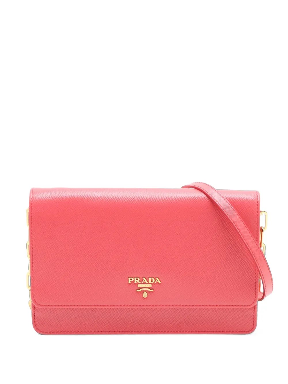 2013-2015 Saffiano Lux Wallet On Chain crossbody bag