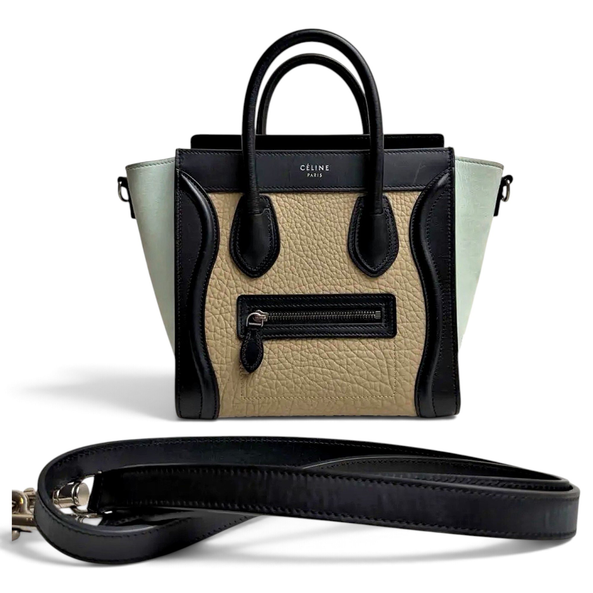 Luggage leather crossbody bag