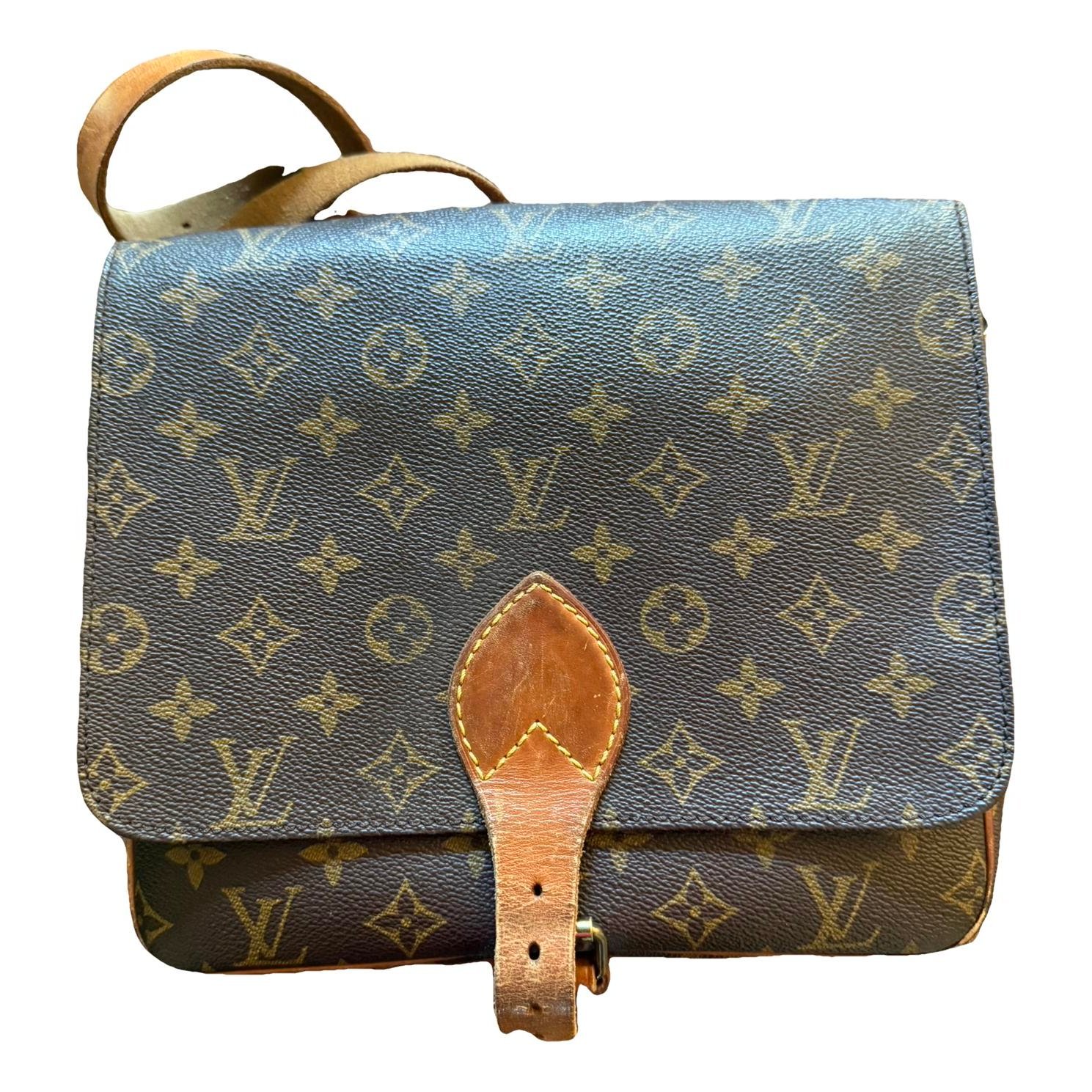 Cartouchière leather crossbody bag