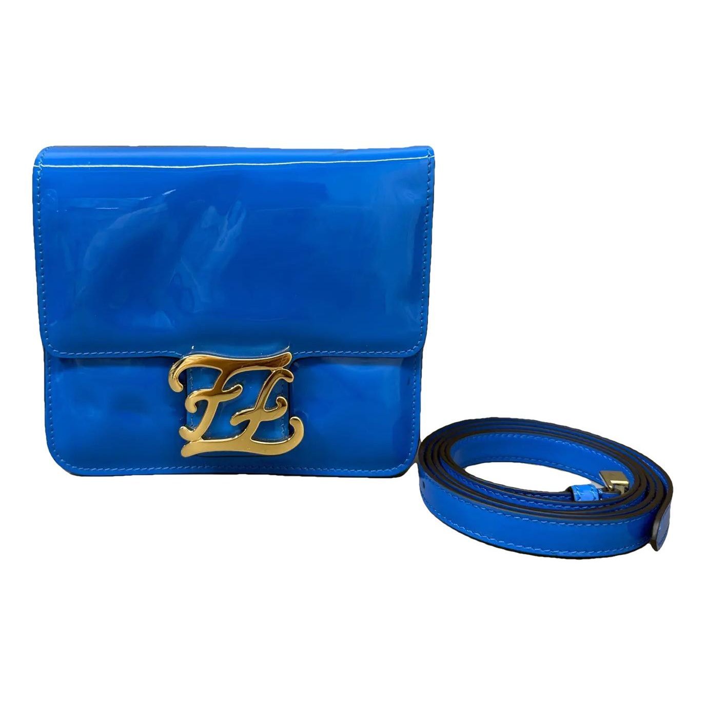 Kan U patent leather handbag