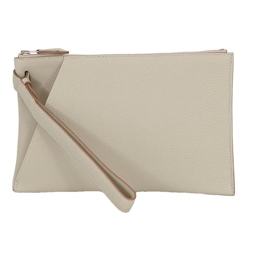 Leather clutch bag