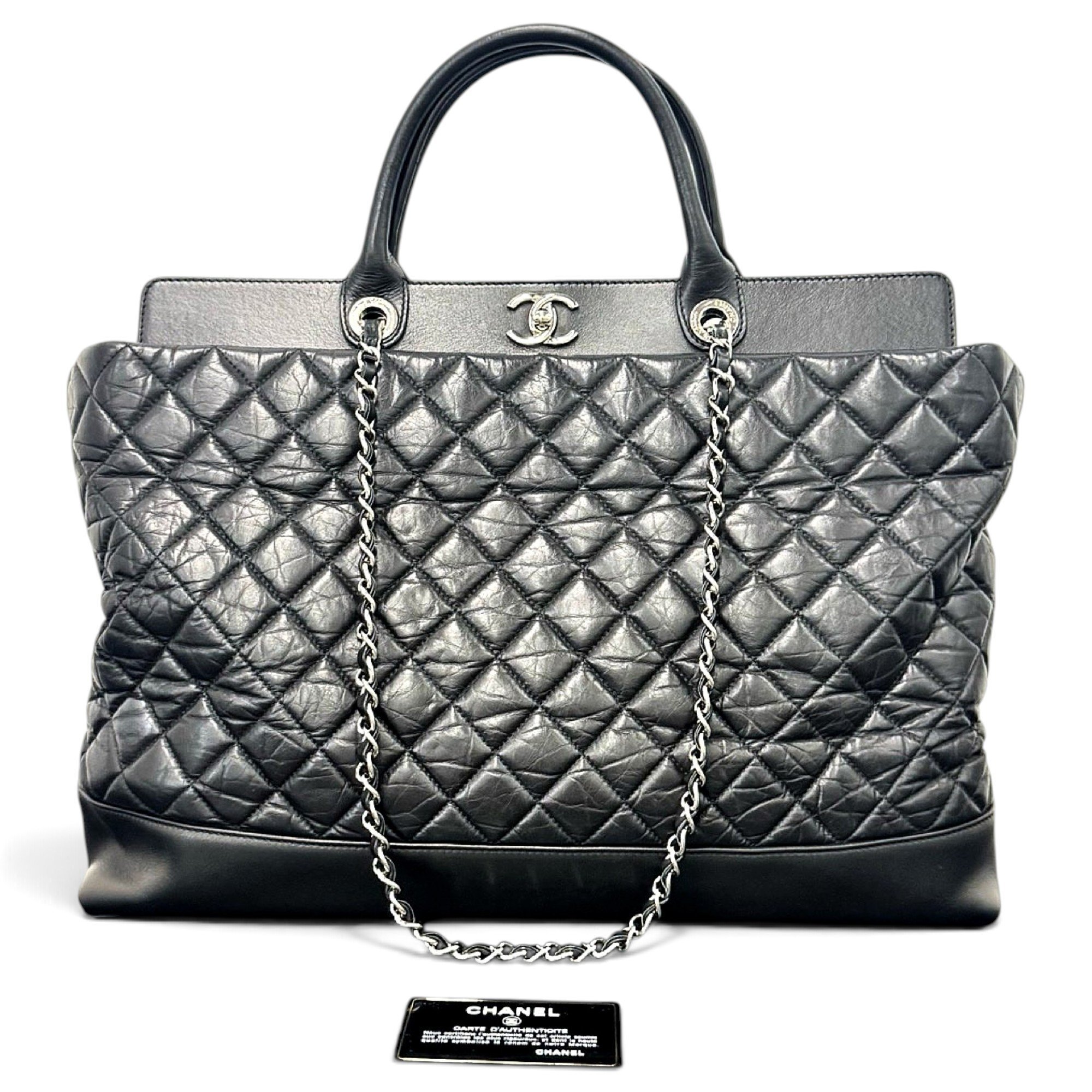 Executive leather tote