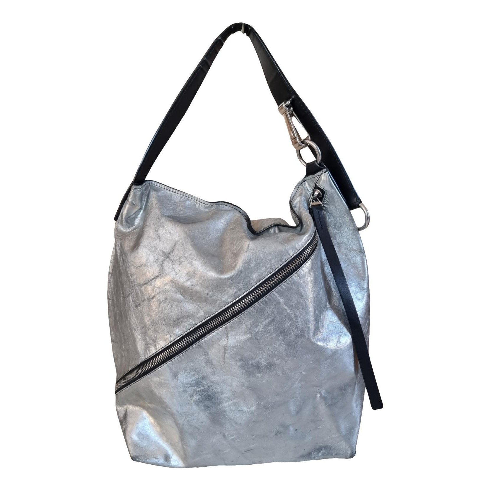 Zip Hobo leather handbag
